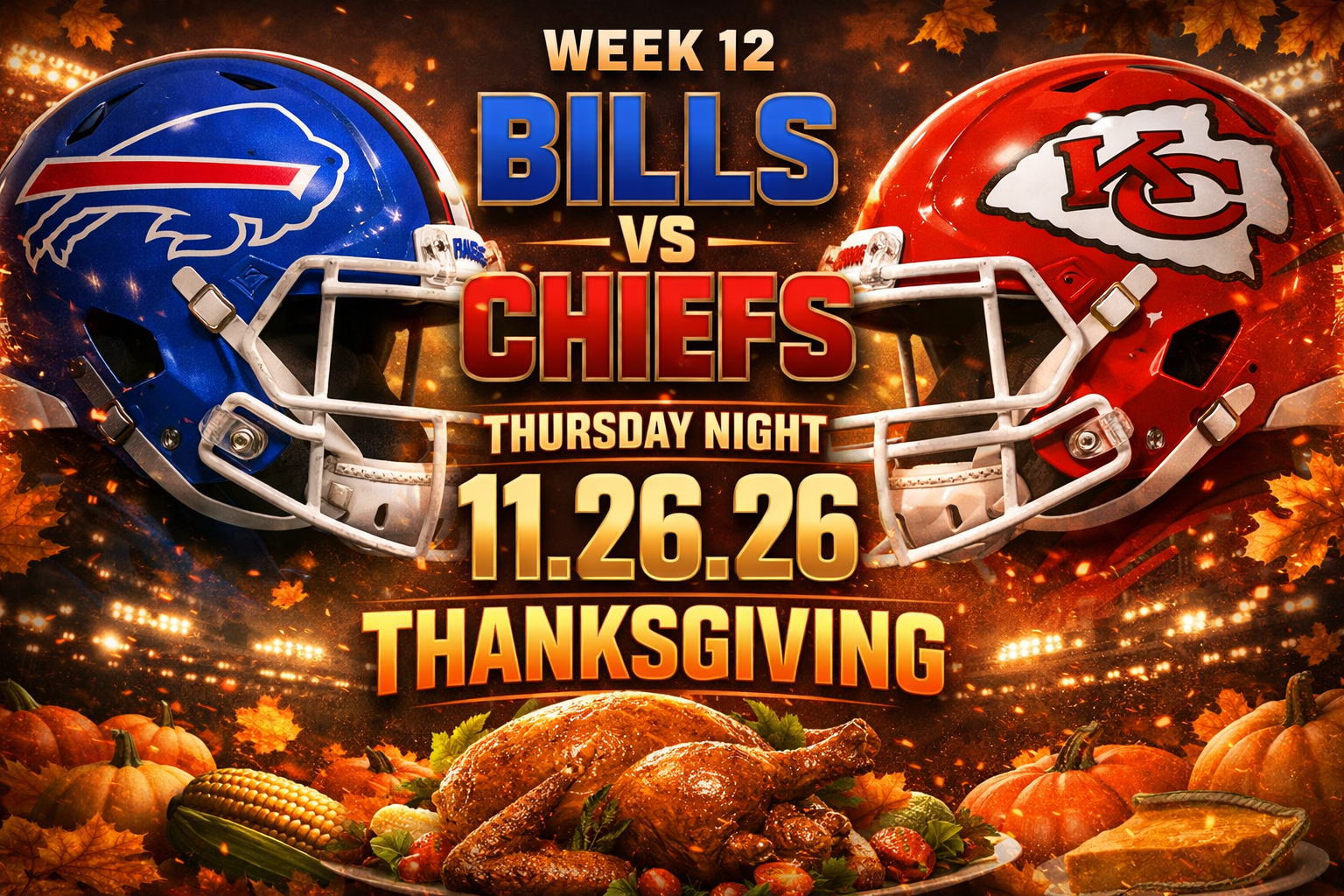 Week 12 (TNF & Thanksgiving) vs the Kansas City Chiefs
