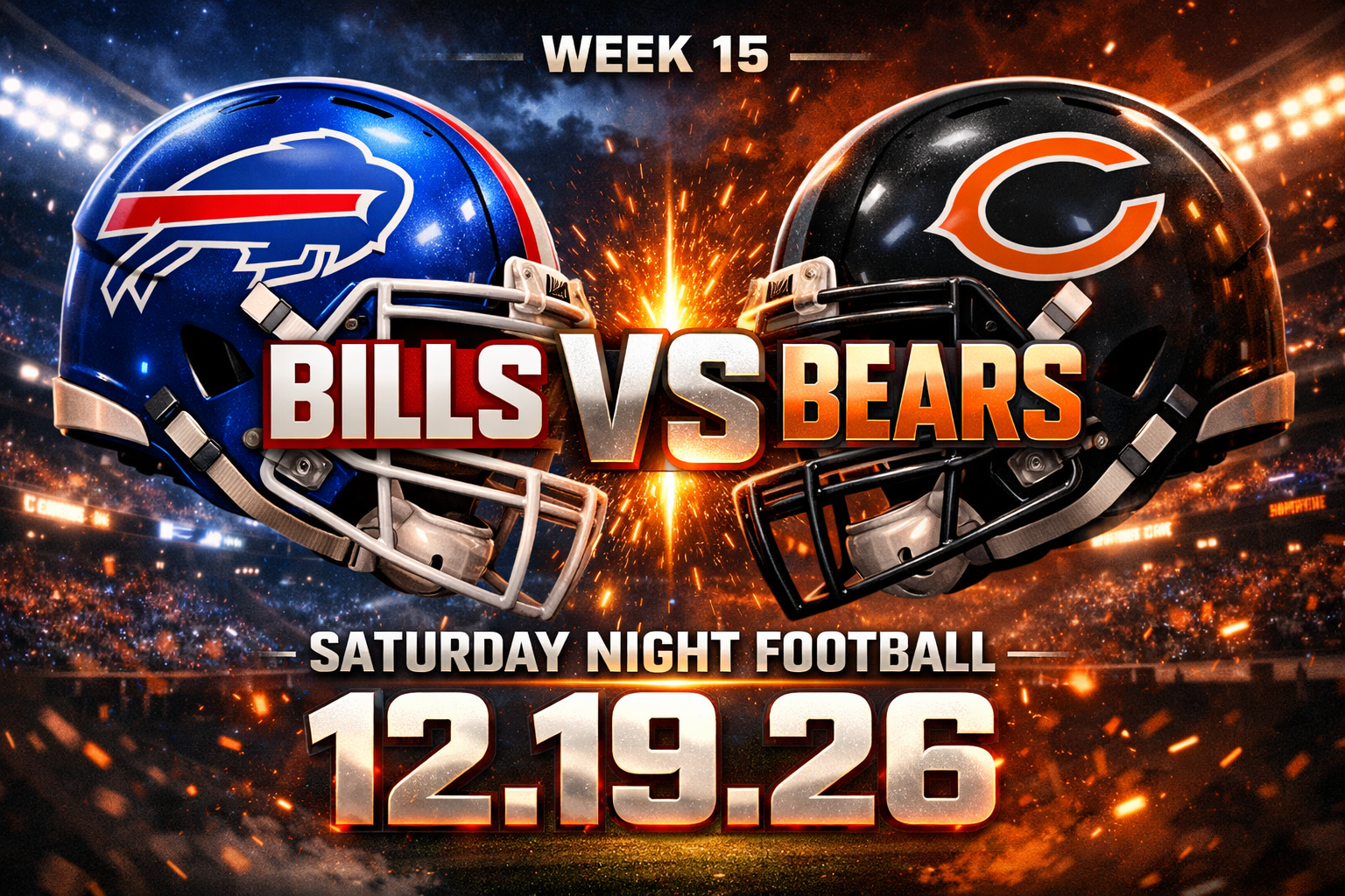 Week 15 (Saturday) vs the Chicago Bears