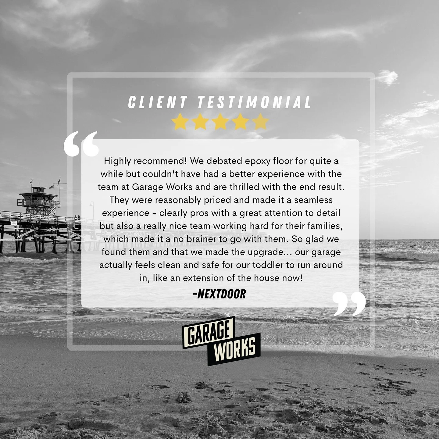 This never gets old. Flooring done by families, FOR families! Thank you to our customers past and future for allowing us to turn dusty garages into a space everyone can enjoy ⚡️ 

NextDoor Review:
&ldquo;Highly recommend! We debated epoxy floor for q