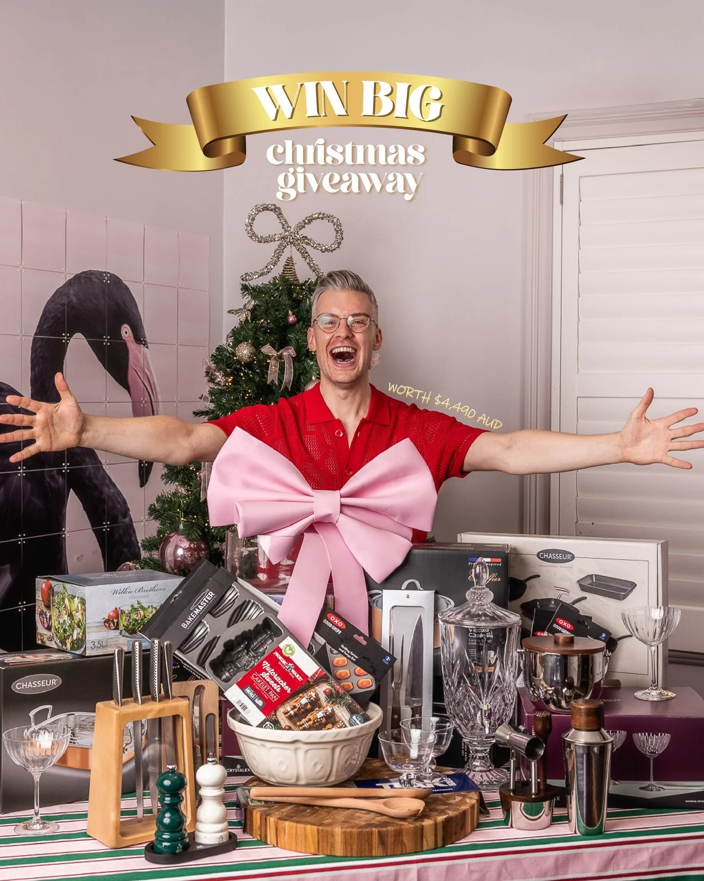 WIN THE ULTIMATE CHRISTMAS GIVEAWAY 🎁

Over the next 12 days I&rsquo;ll be sharing daily mini giveaways with my friends at @kitchenwarecollective Christmas chaos, baking magic and a stack of prizes coming your way! Make sure you check back each day 