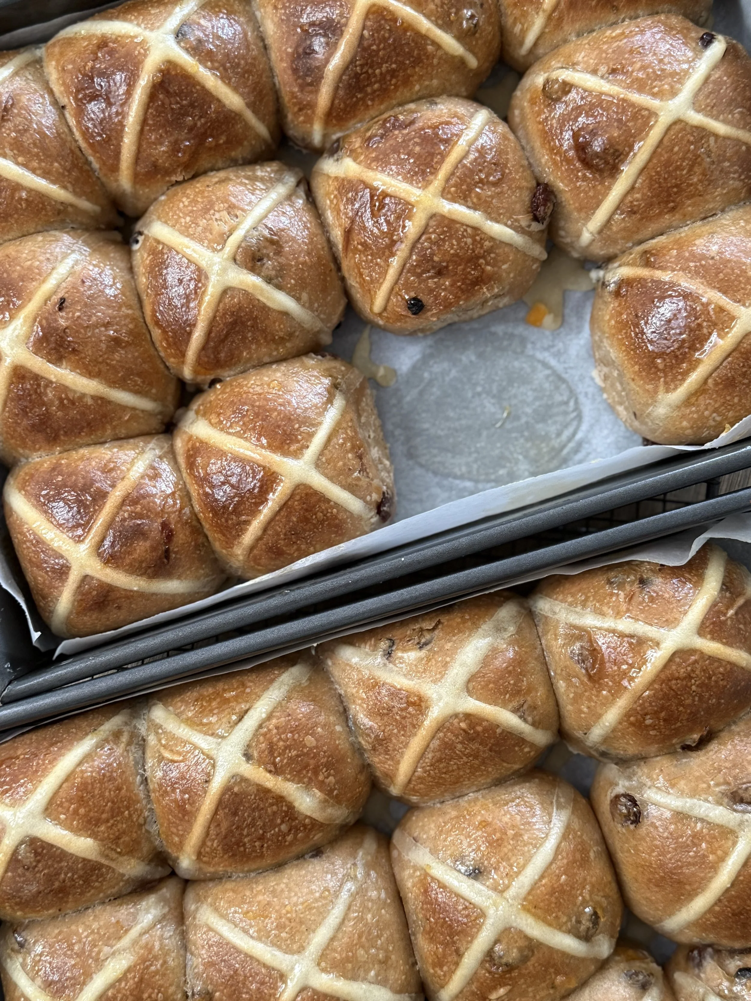 Sourdough Hot Cross Buns
