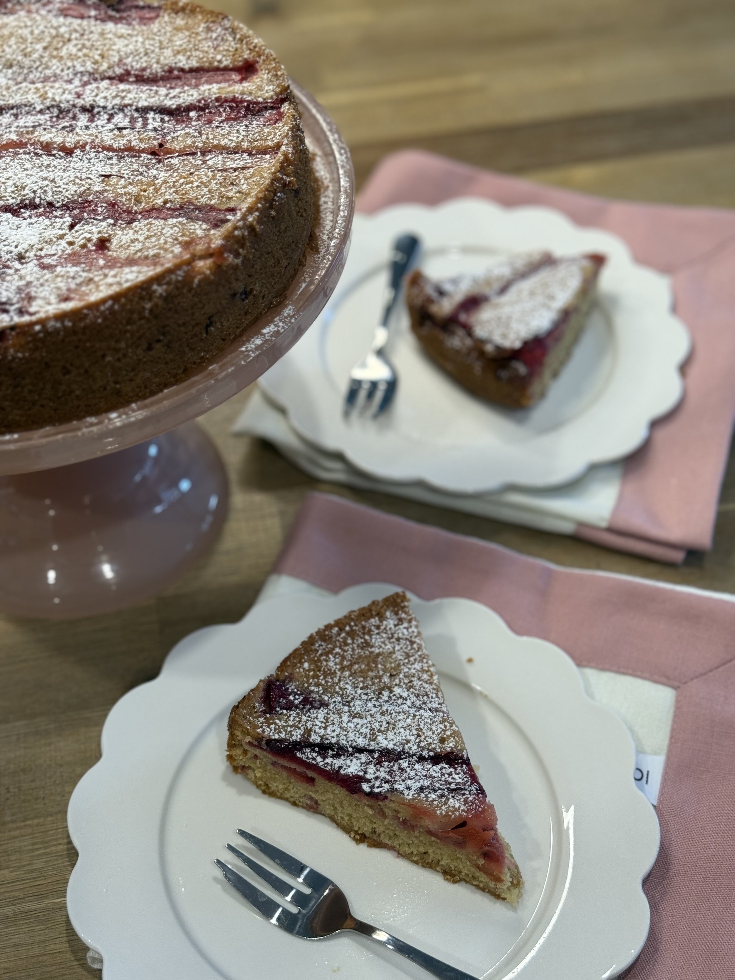 Rhubarb and Brown Sugar Upside-Down Cake