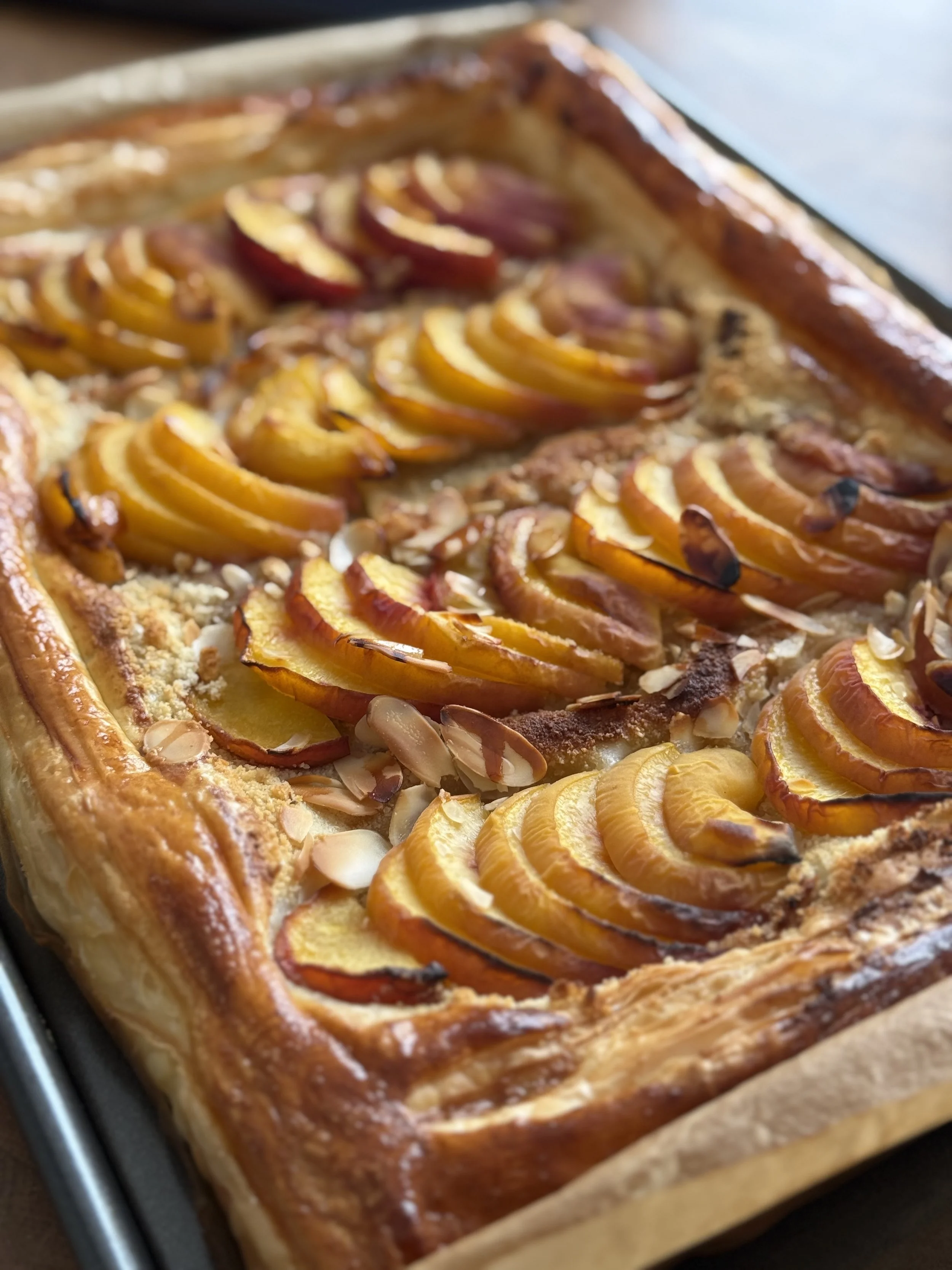 Peach Puff Pastry Tart