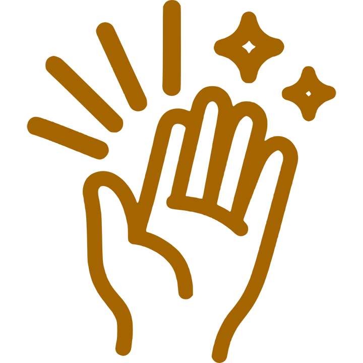 Icon of healing energy hand