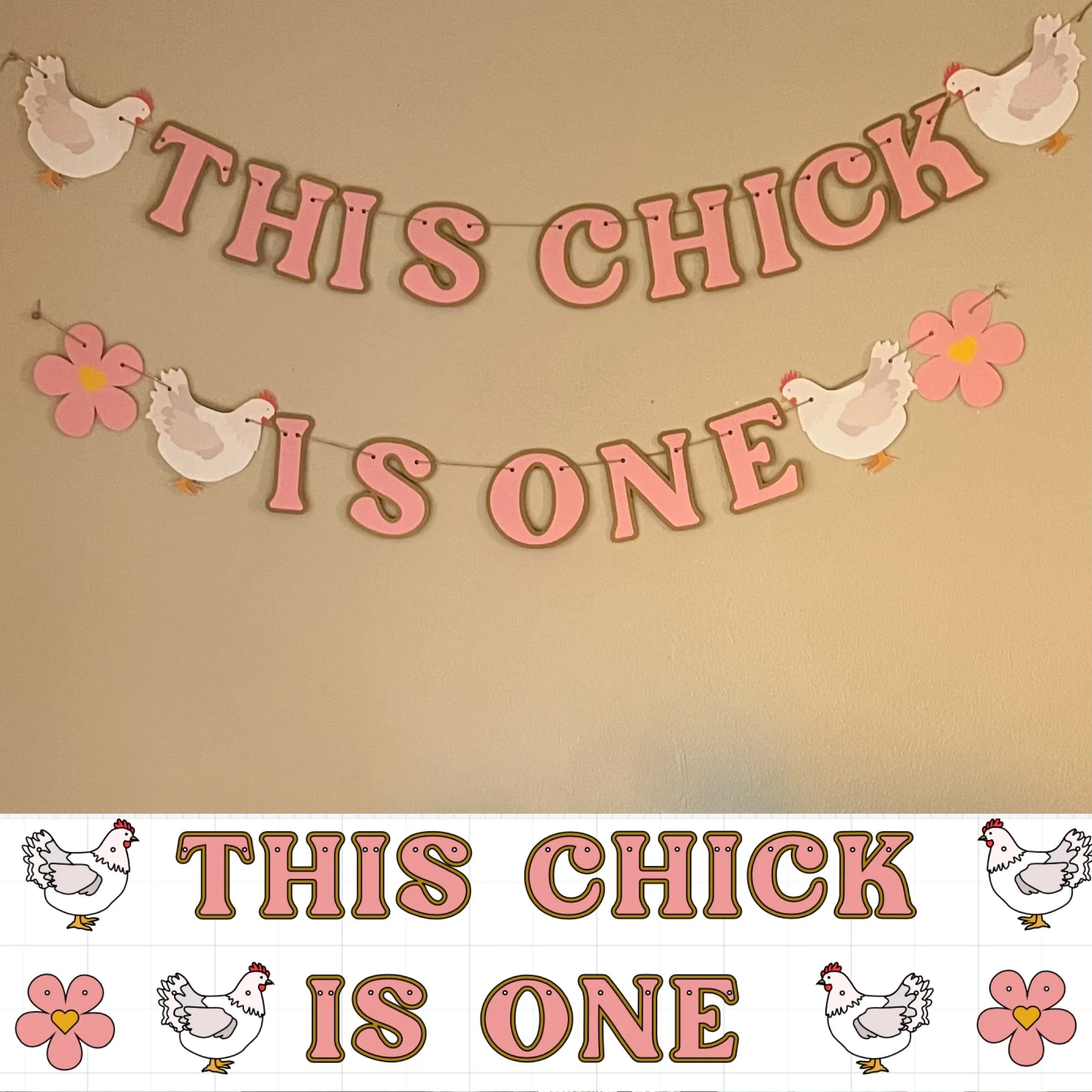 From a design to a finished product, this is a first birthday banner I made a while back but never posted. What are some of your favorite birthday themes?

#thischickisone #birthdaubanners #firstbirthday #loveleayer