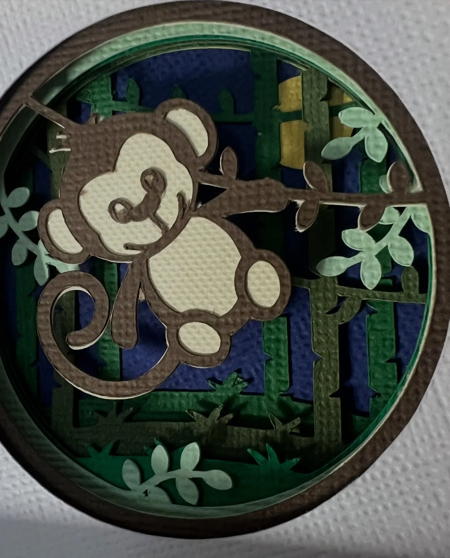 Just monkeying around today. #monkey #shadowbox #papercraft #monkeyingaround #cricutpapercraft