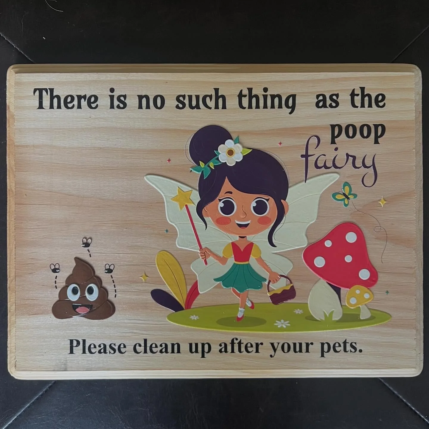 Time to upgrade my yard sign using my @eufymake E1 UV texture printer. 
#poopfairy #yardsigns #dogpoopsigns #cleanupafteryourpet