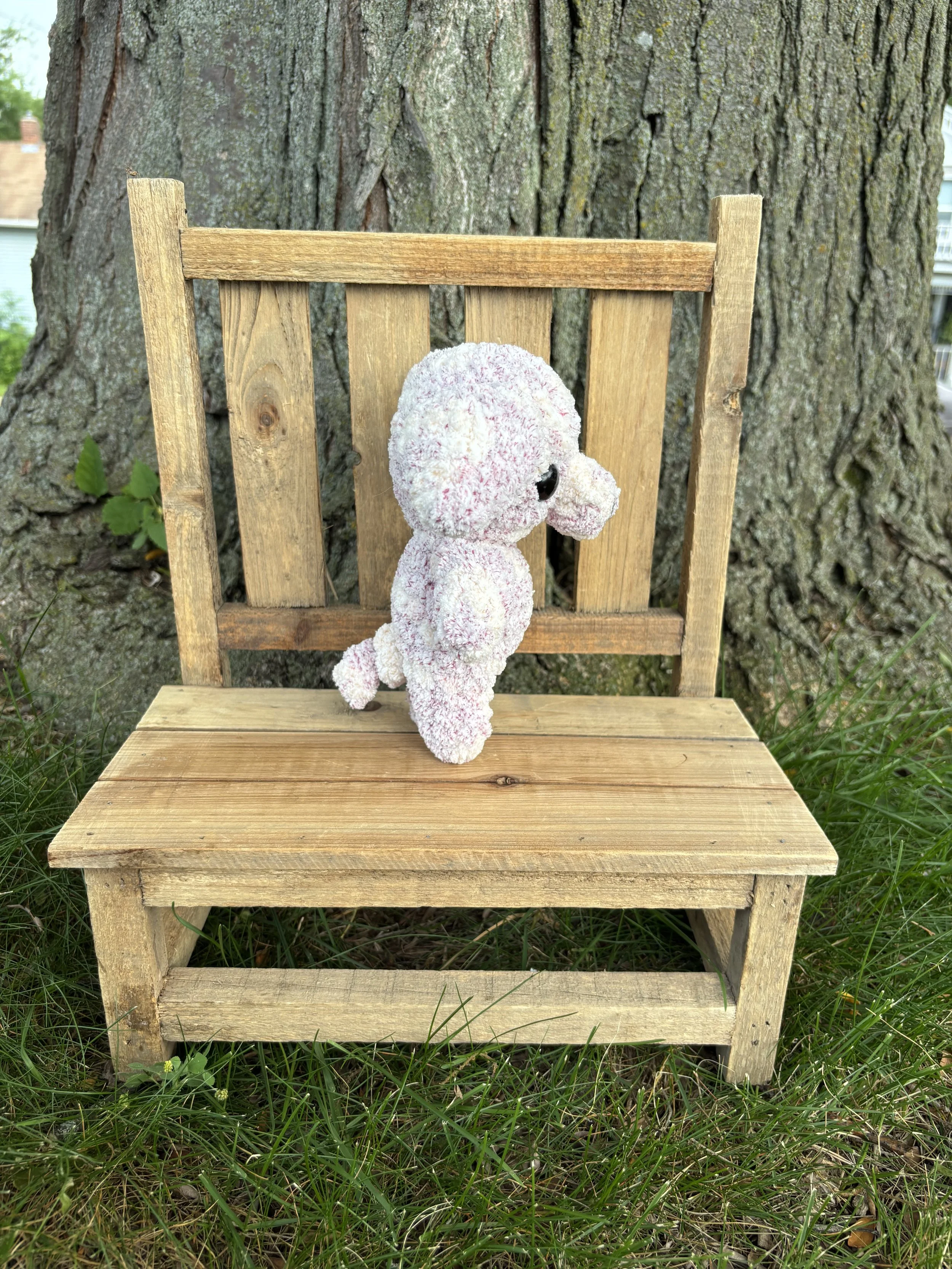 Handmade crochet pig plushie with floppy ears