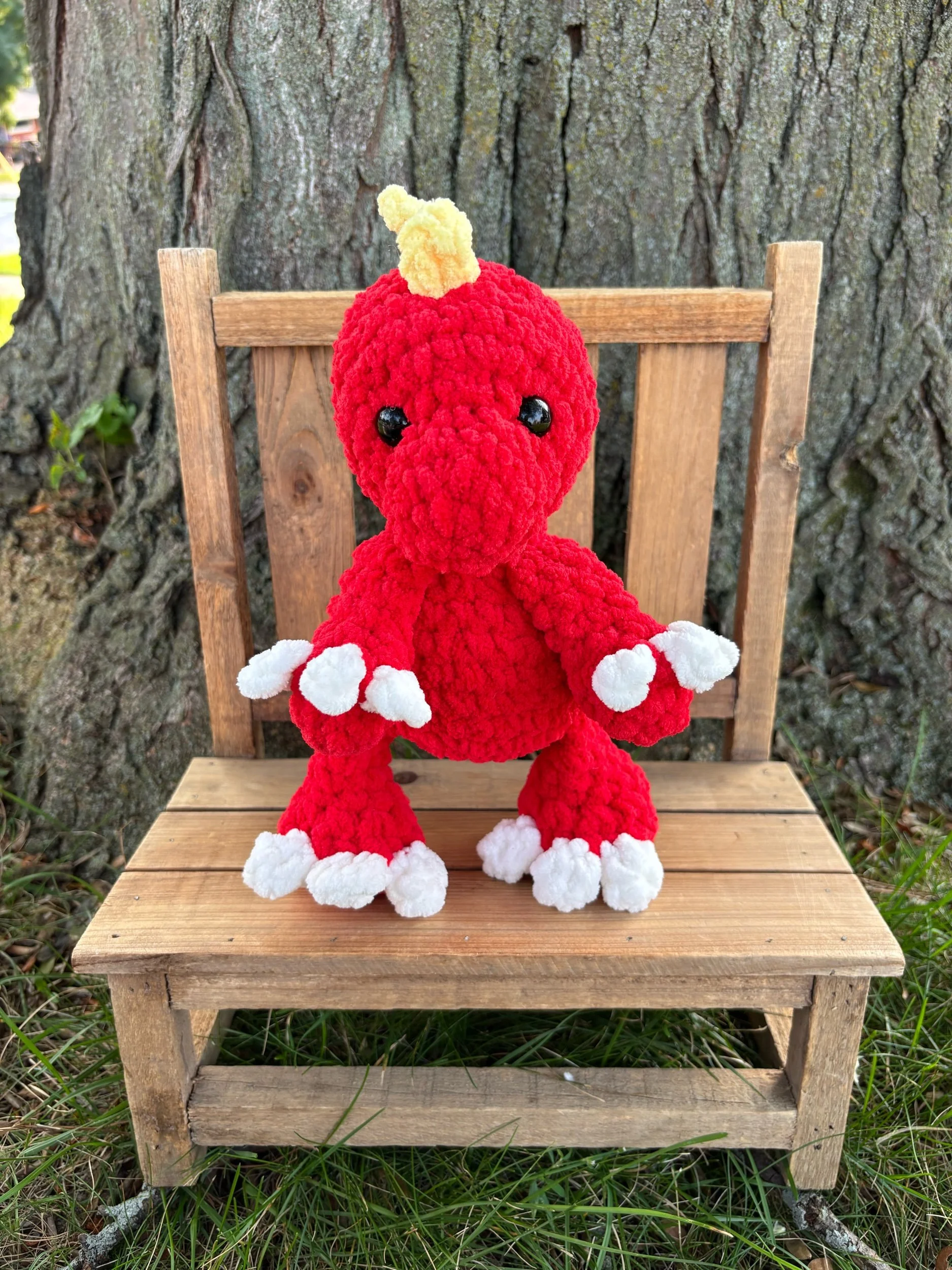 Handmade Crochet T-Rex Plushie