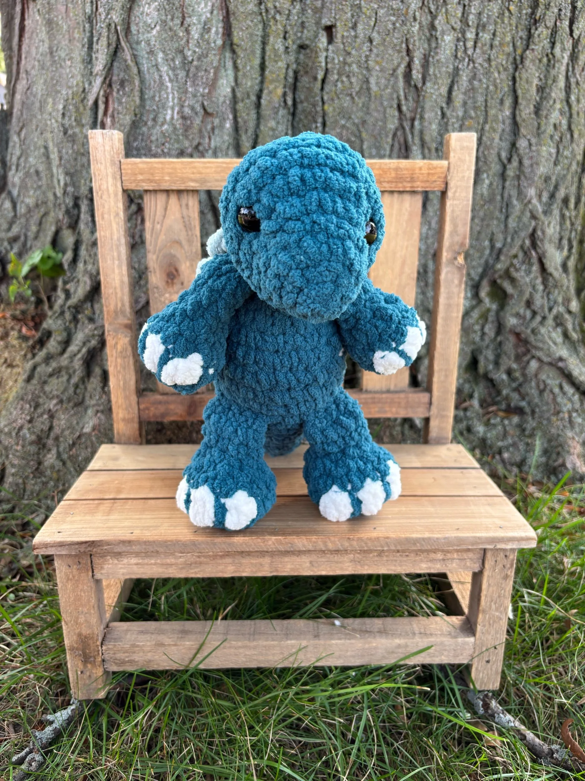 Handmade Crochet Stegosaurus Plushie