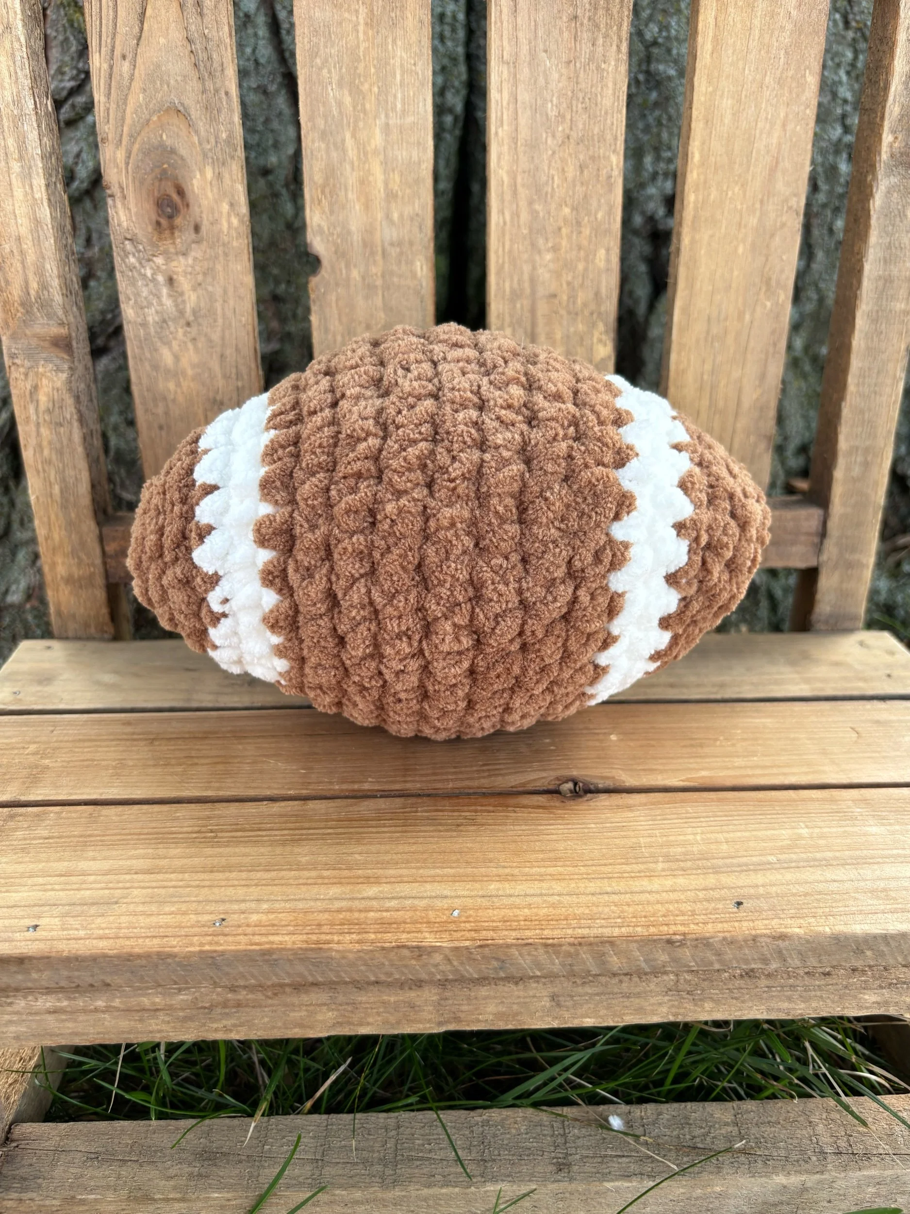 Handmade Crochet Football Plushie