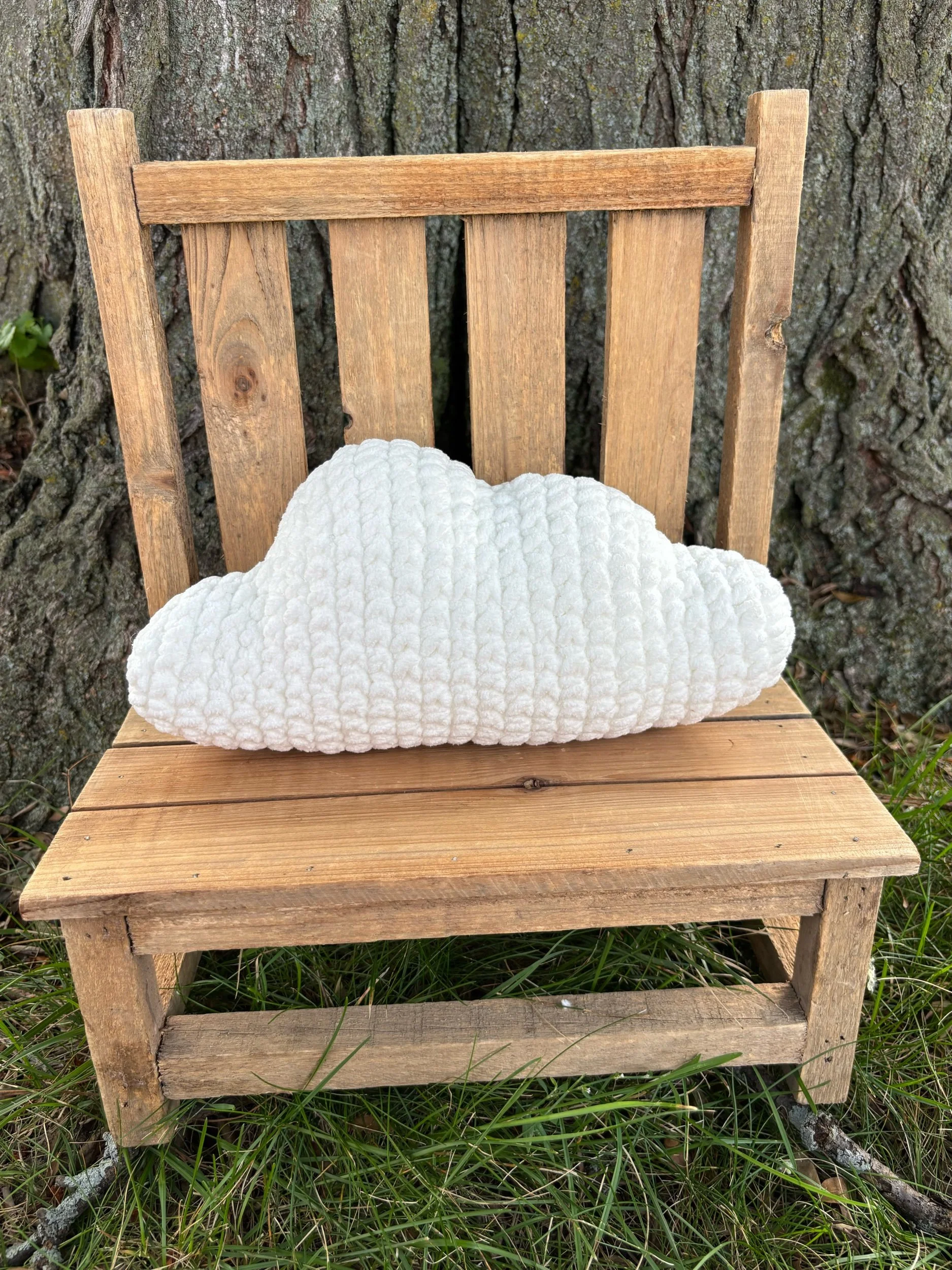 Handmade Crochet Cloud Pillow
