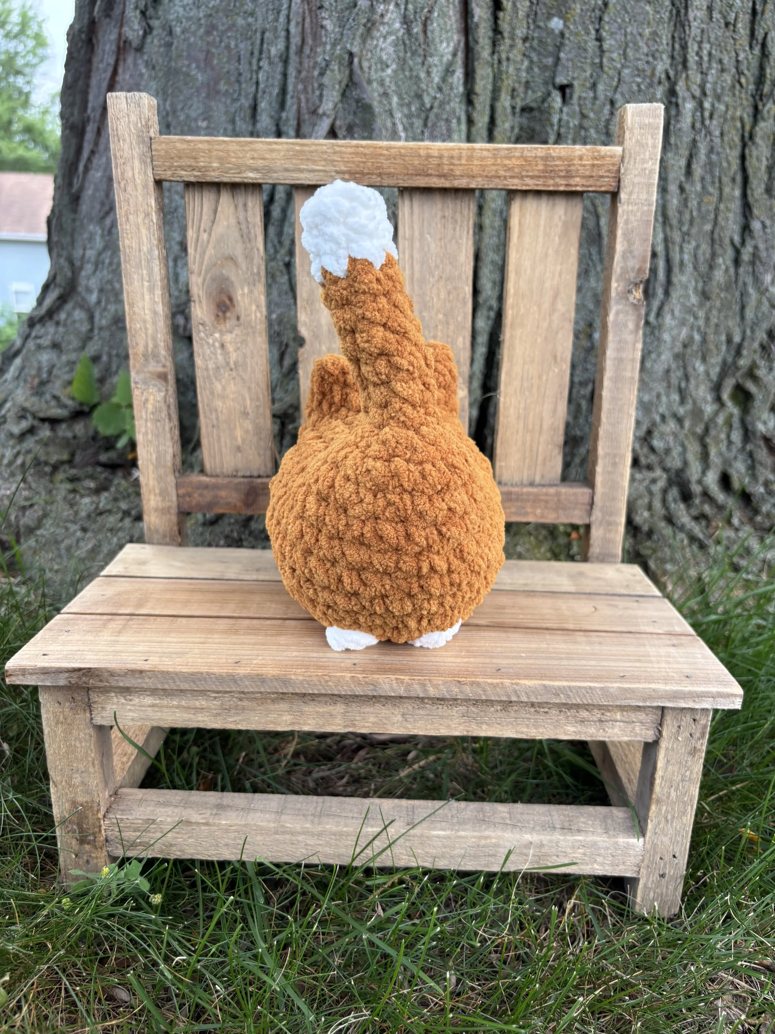 Handmade crochet orange tuxedo cat plushie
