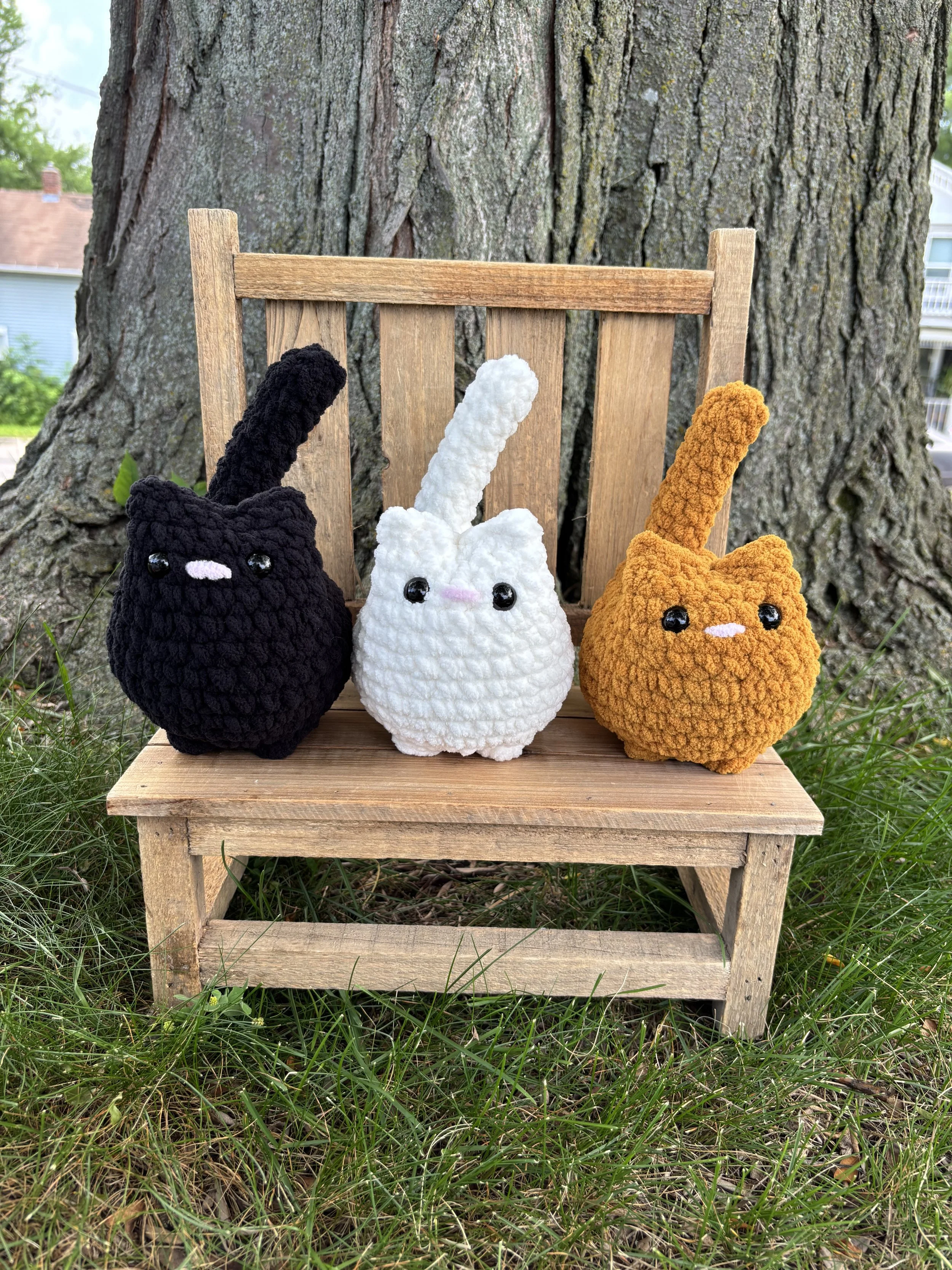 Handmade Crochet Solid Cat Plushie