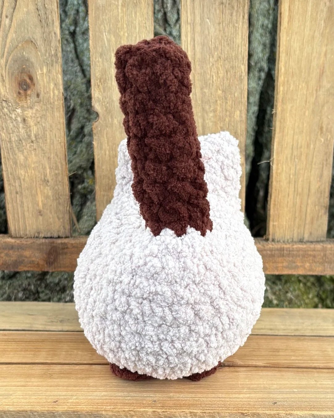 Handmade crochet Siamese cat plushie
