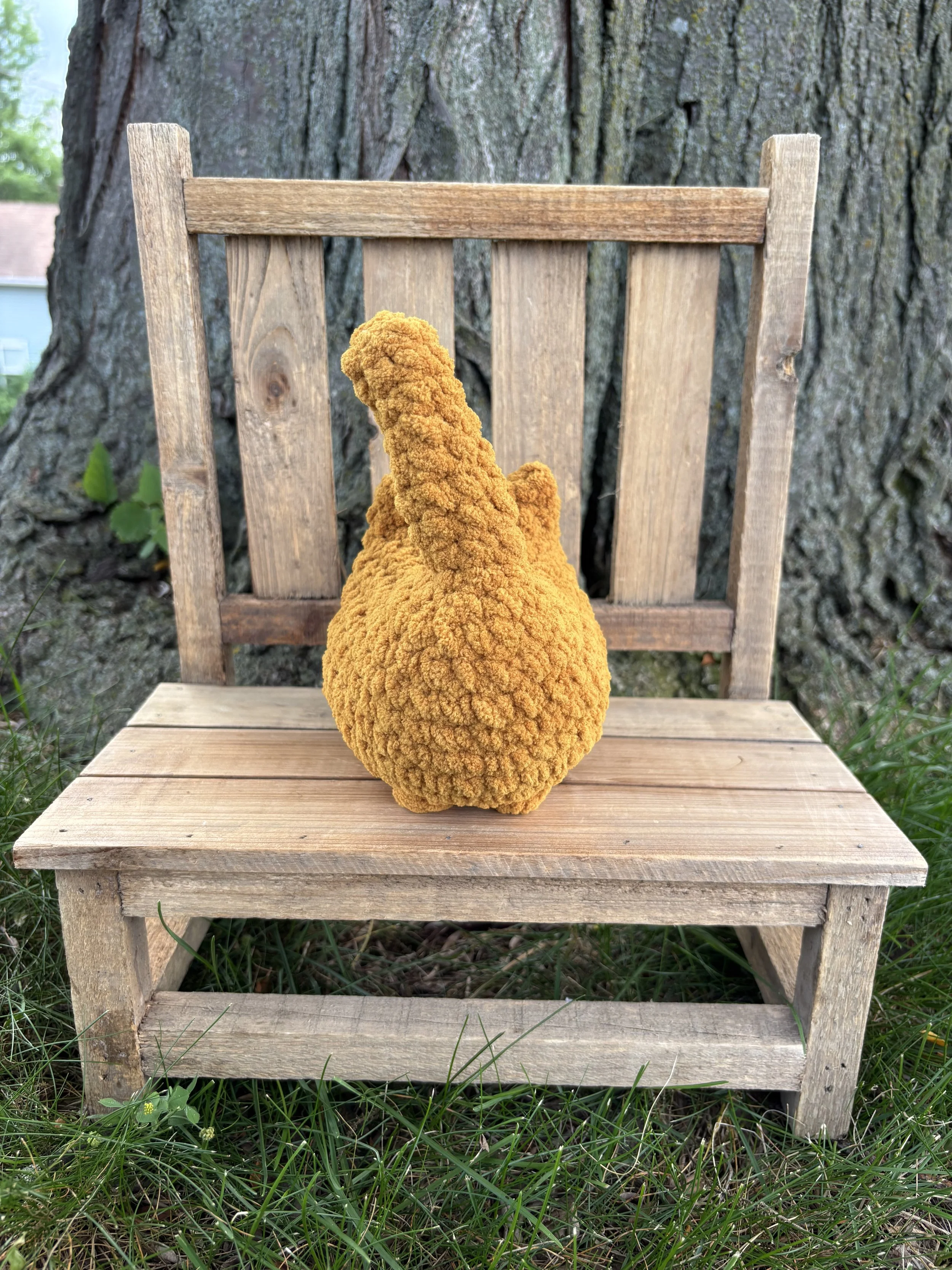 Handmade crochet orange cat plushie