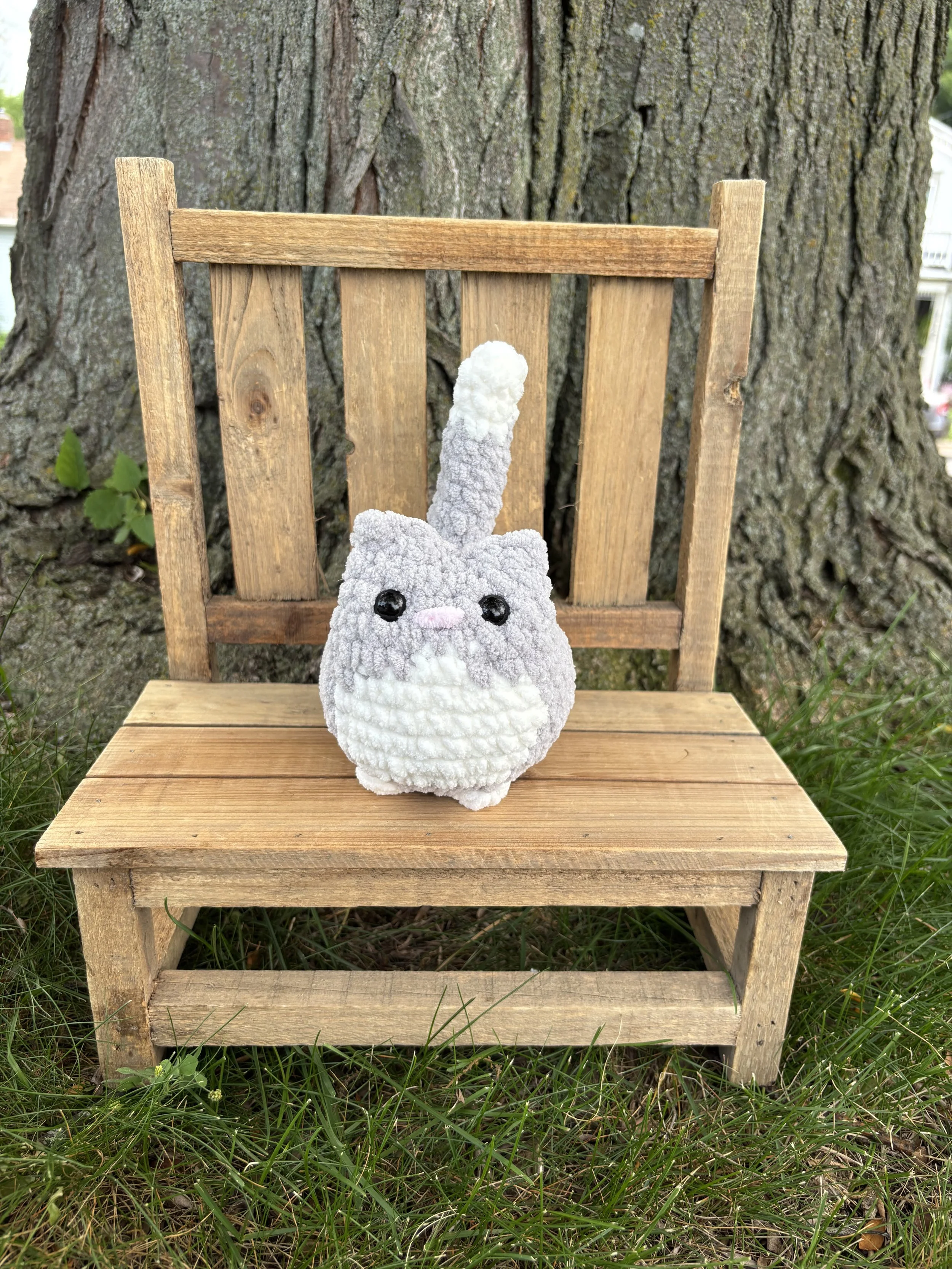 Handmade Crochet Tuxedo Cat Plushie