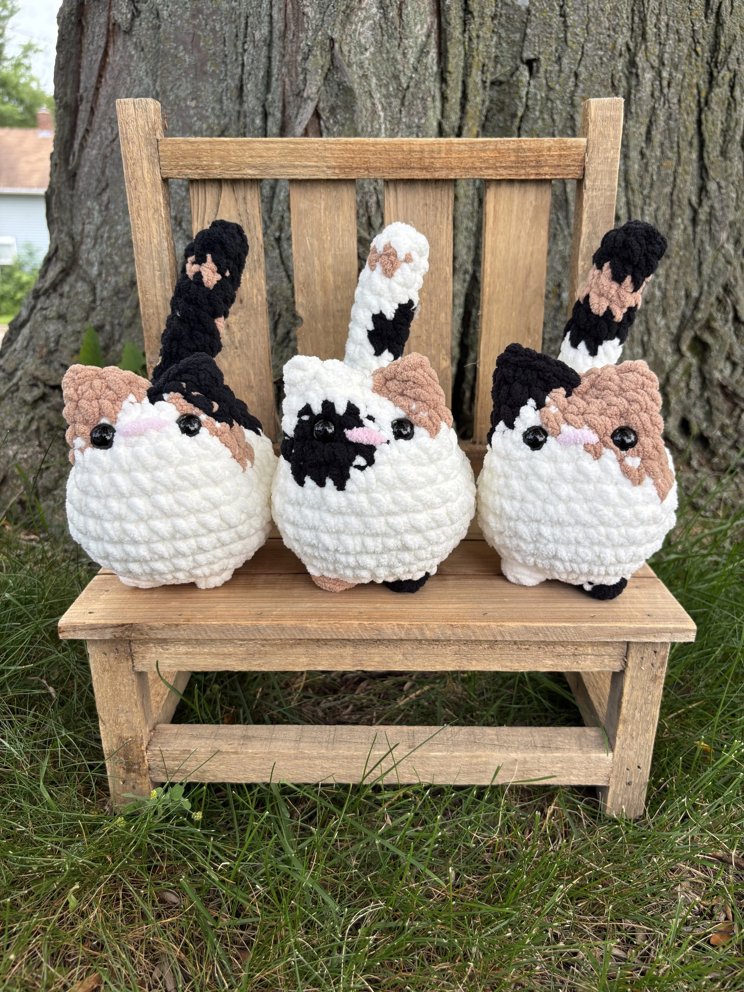 Handmade Crochet Calico Cat Plushie