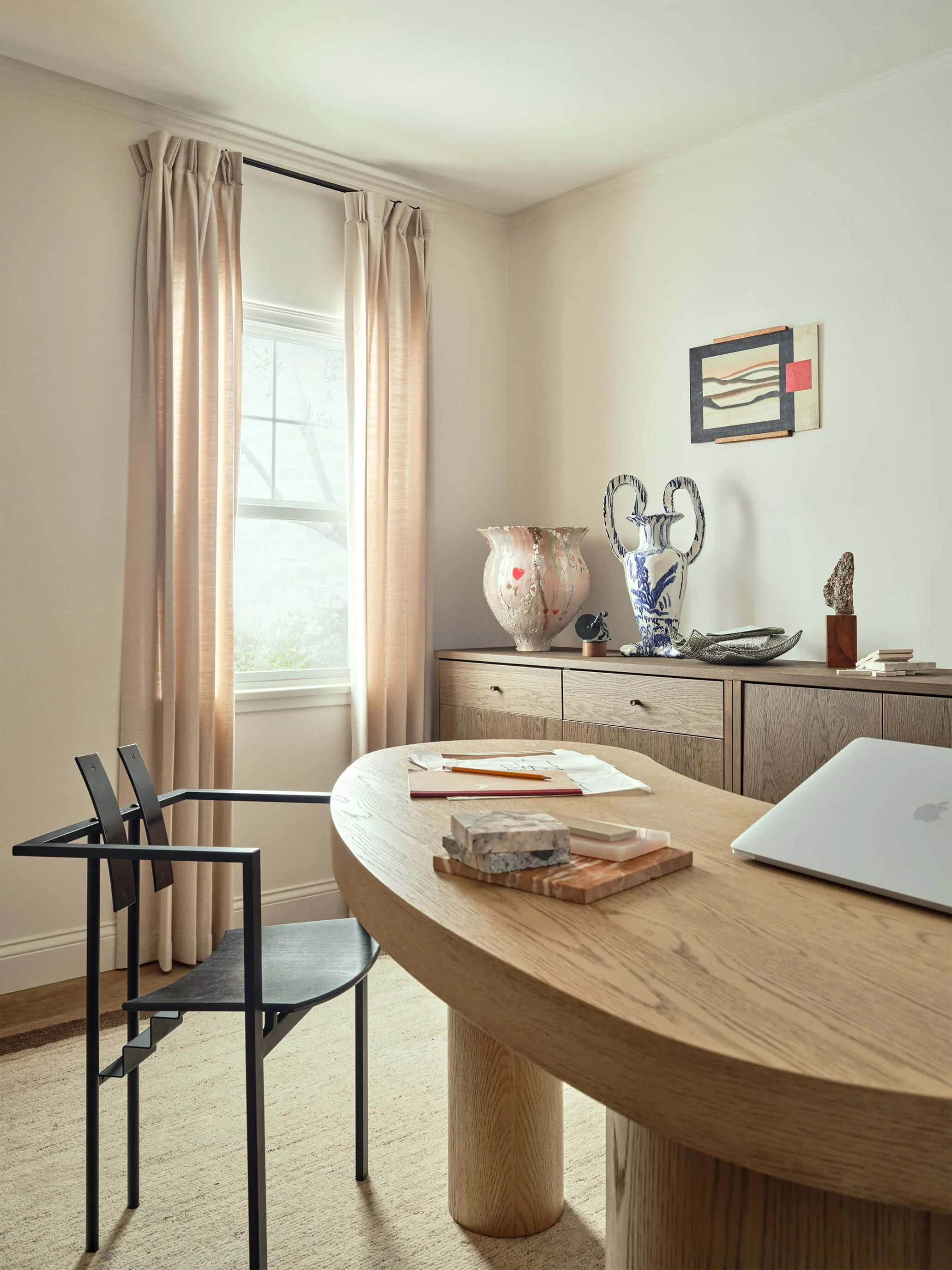 Home office with vintage chair
