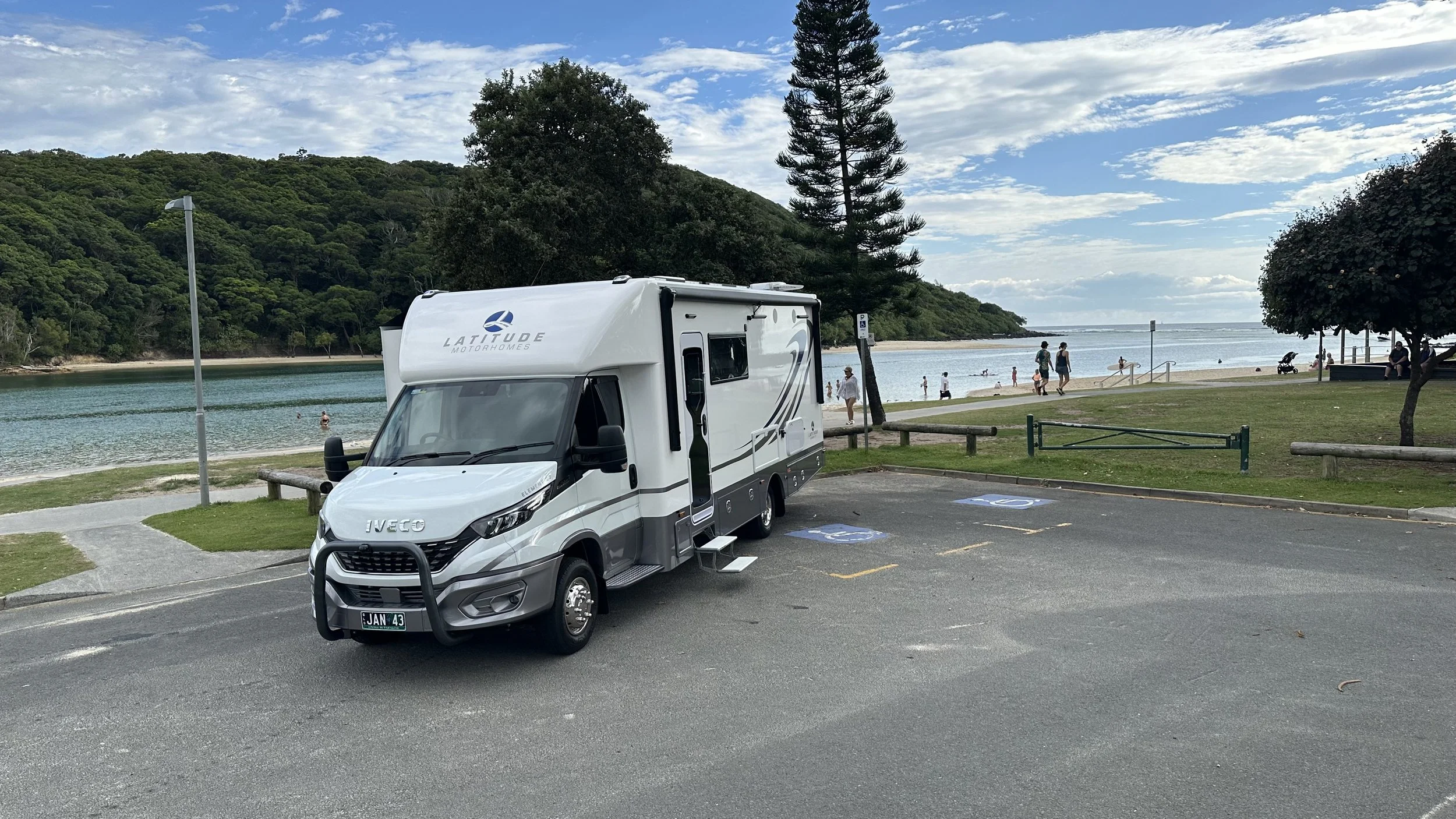 Latitude beach camping setup
