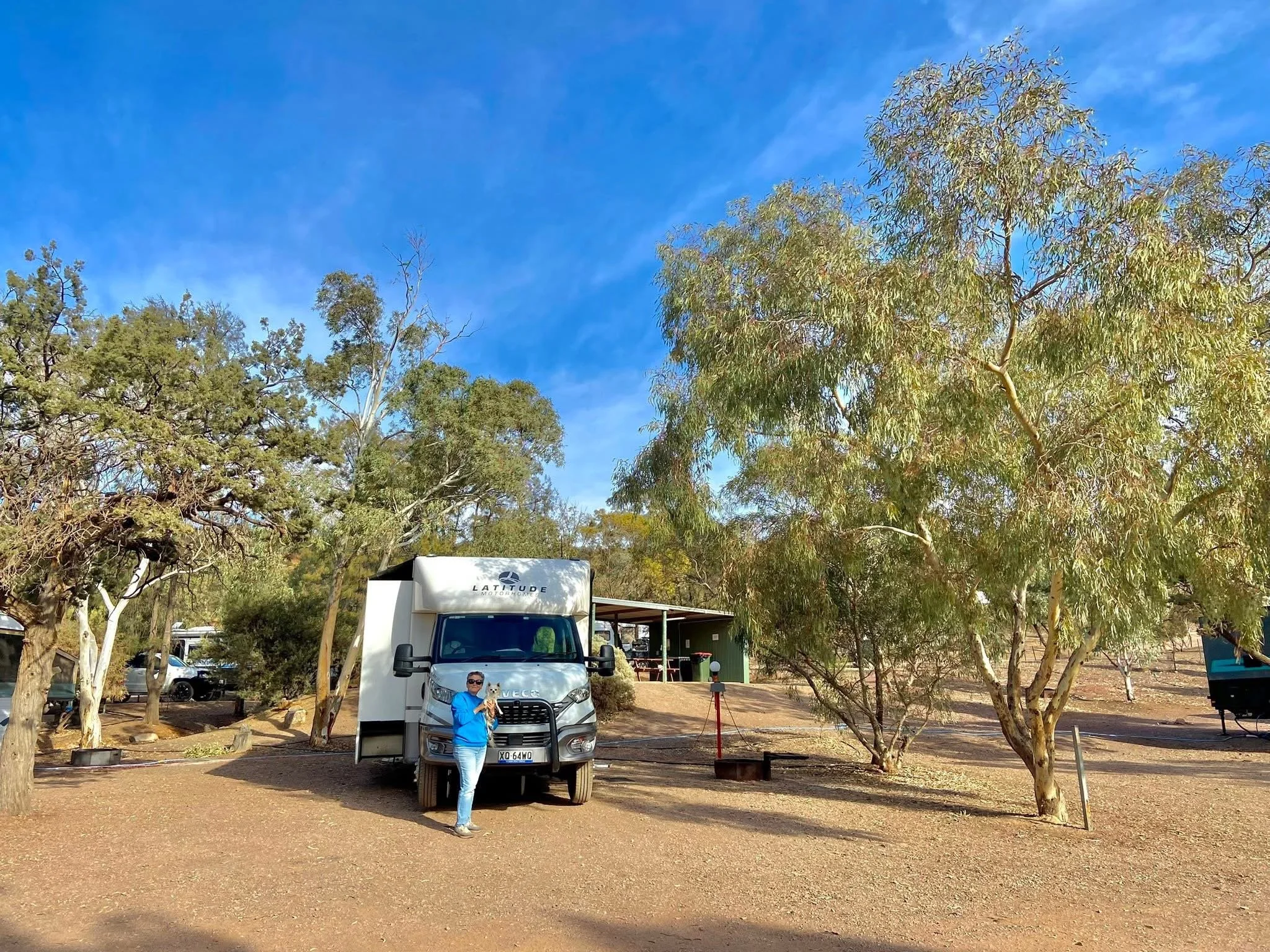 Owner with Latitude at camp