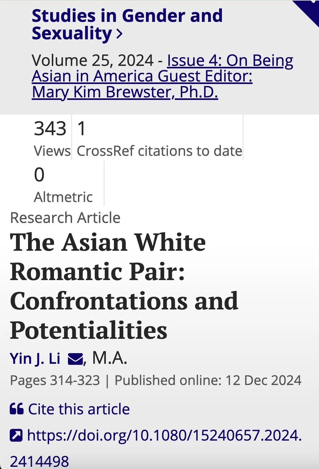 Cover of Asian-White Romantic Pair