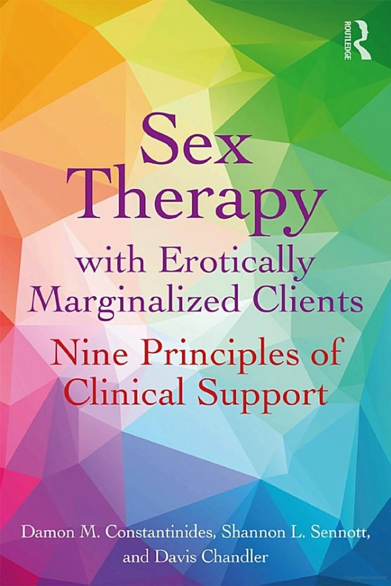 Cover of Sex Therapy with Erotically Marginalized Clients by Constantinides et al.