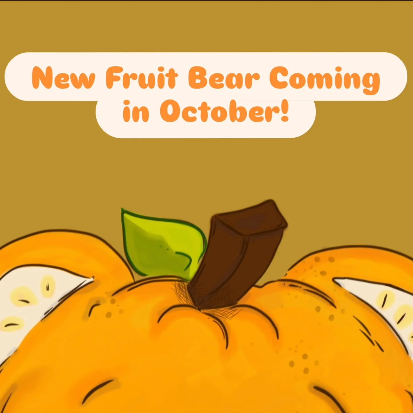 Bet you can guess what &quot;Fruit&quot; this lil guy will be! 

#Fall #Fruit #characterdesign #characterart #cute #FruitBears