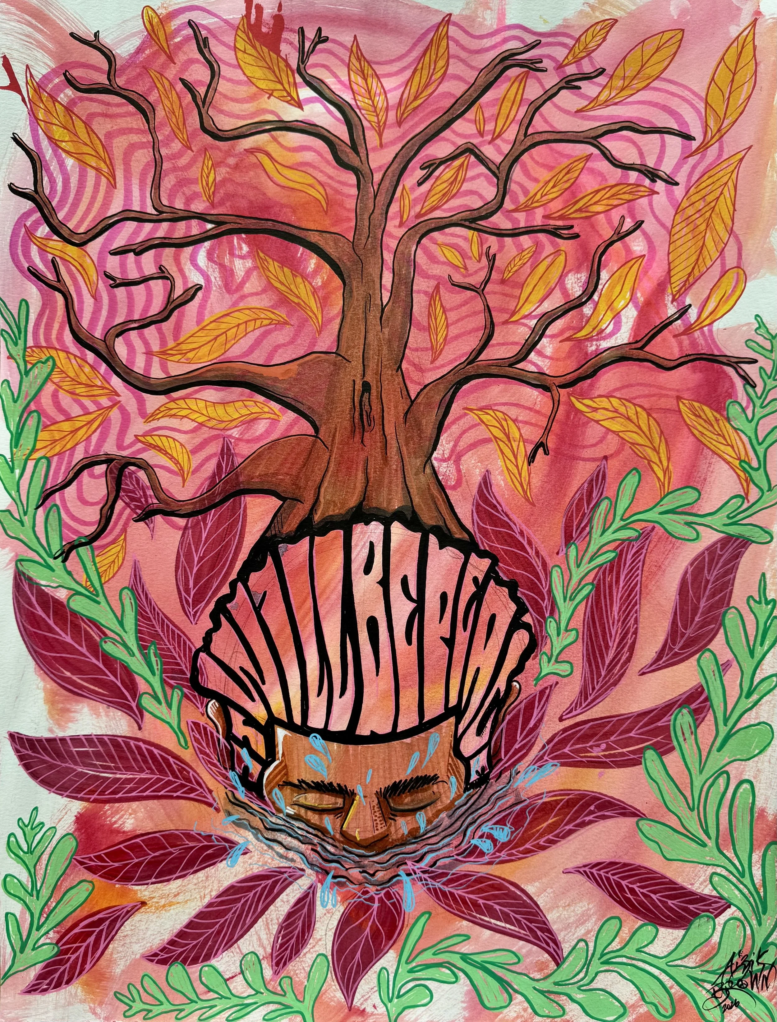 It Will Be Peace, Mixed Media on Paper, 18" x 24", 2026