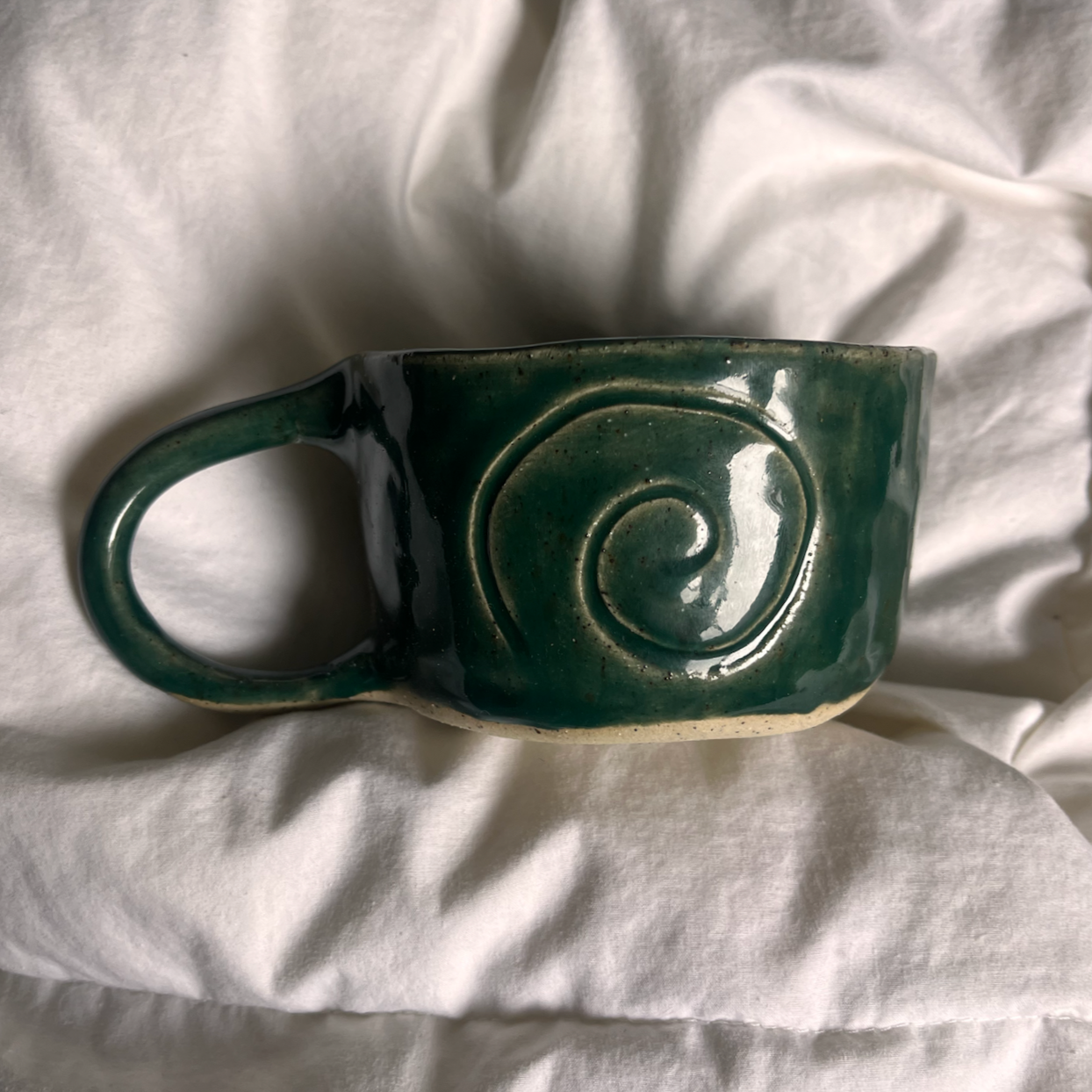 'perfectly imperfect' - tidal mug in moss