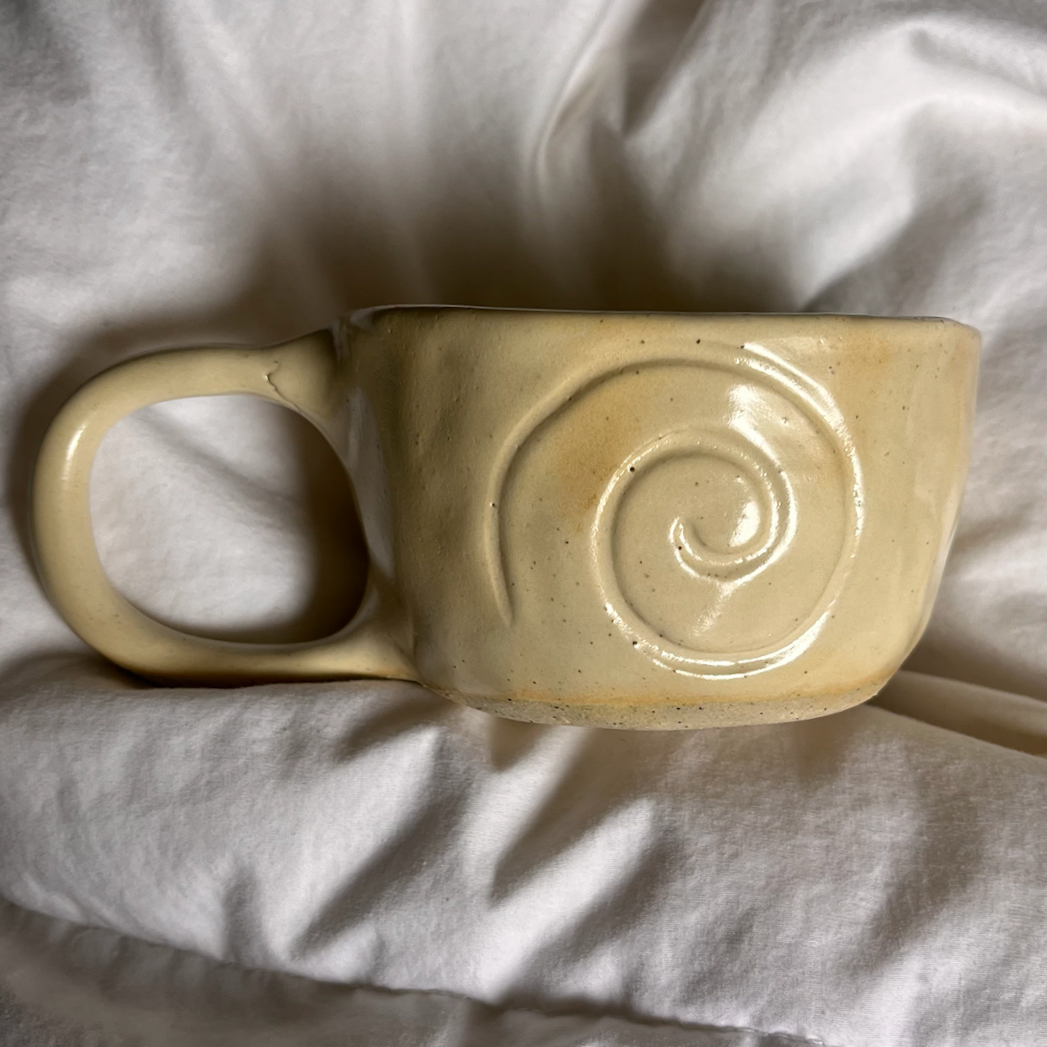 'perfectly imperfect' - tidal mug in butter