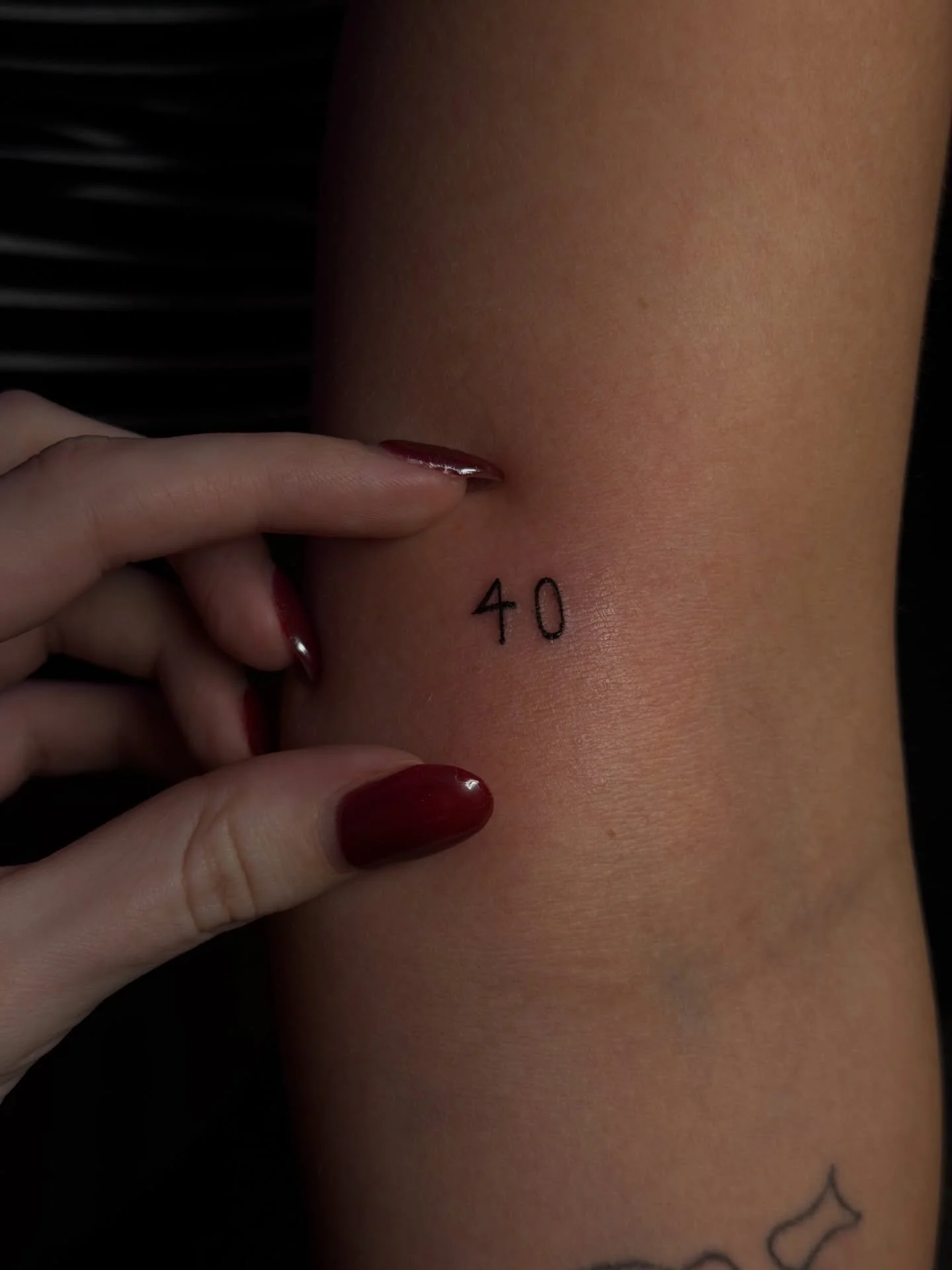 The tiniest 40 for @aesthetictherapysuites own @hairby.oliviamarie