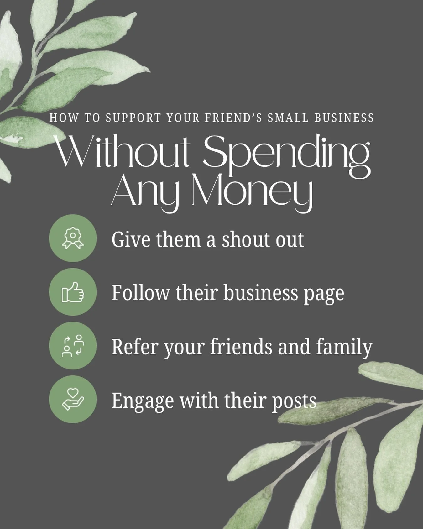 Support your friends, relatives, coworkers, and neighbors! It costs $0.00