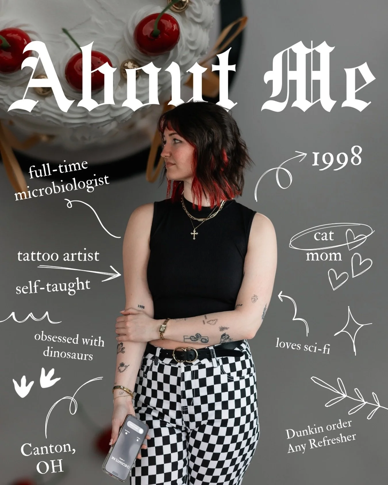 Hello there 👋 
Allow me reintroduce myself~
My name is Emilia, I am a self-taught tattoo artist in Canton, Ohio. I was trained in fineline by @_medusaink_ at BARE tatoo studio in July of 2025. I specialize in fineline, minimalism, and blackwork but 