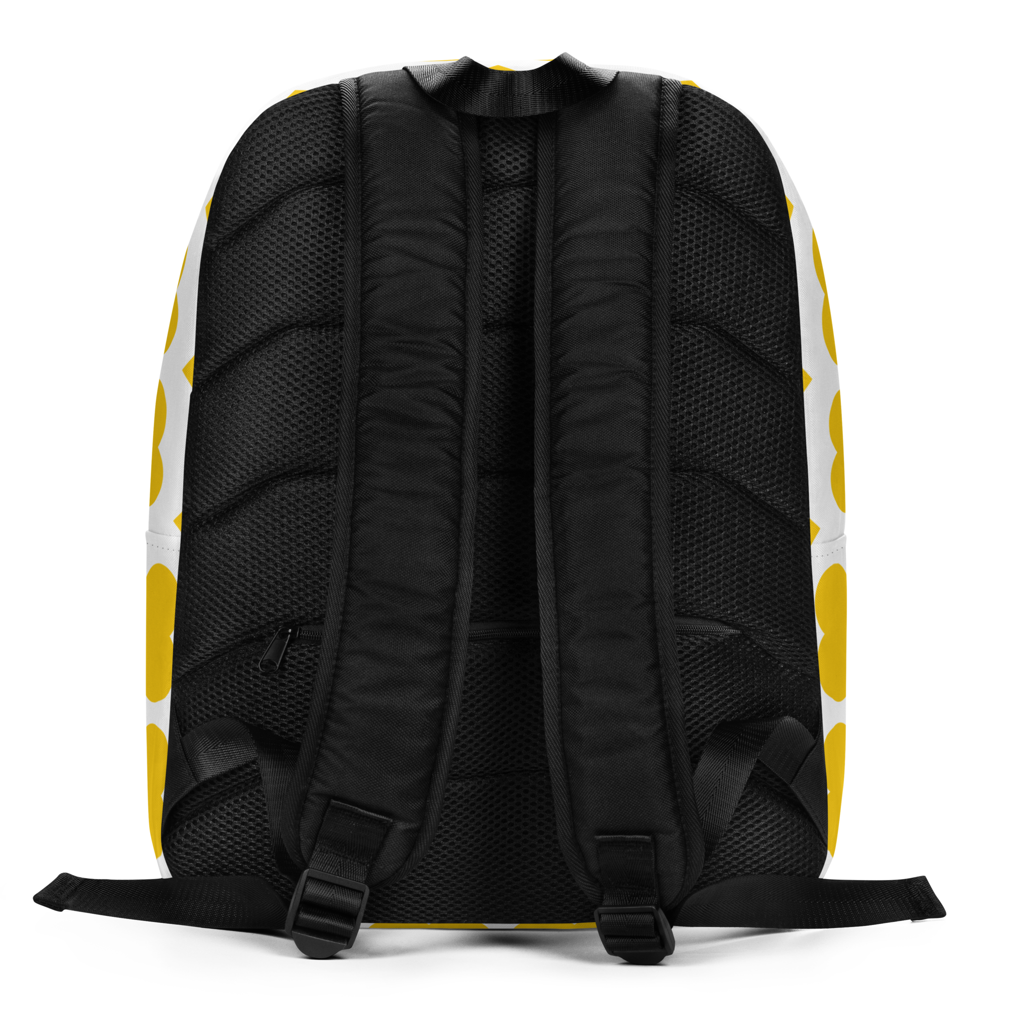 Blissful Brandie Pixie Backpack by Coco Pixies with a Black girl pixie, yellow wings and signature yellow heart pattern