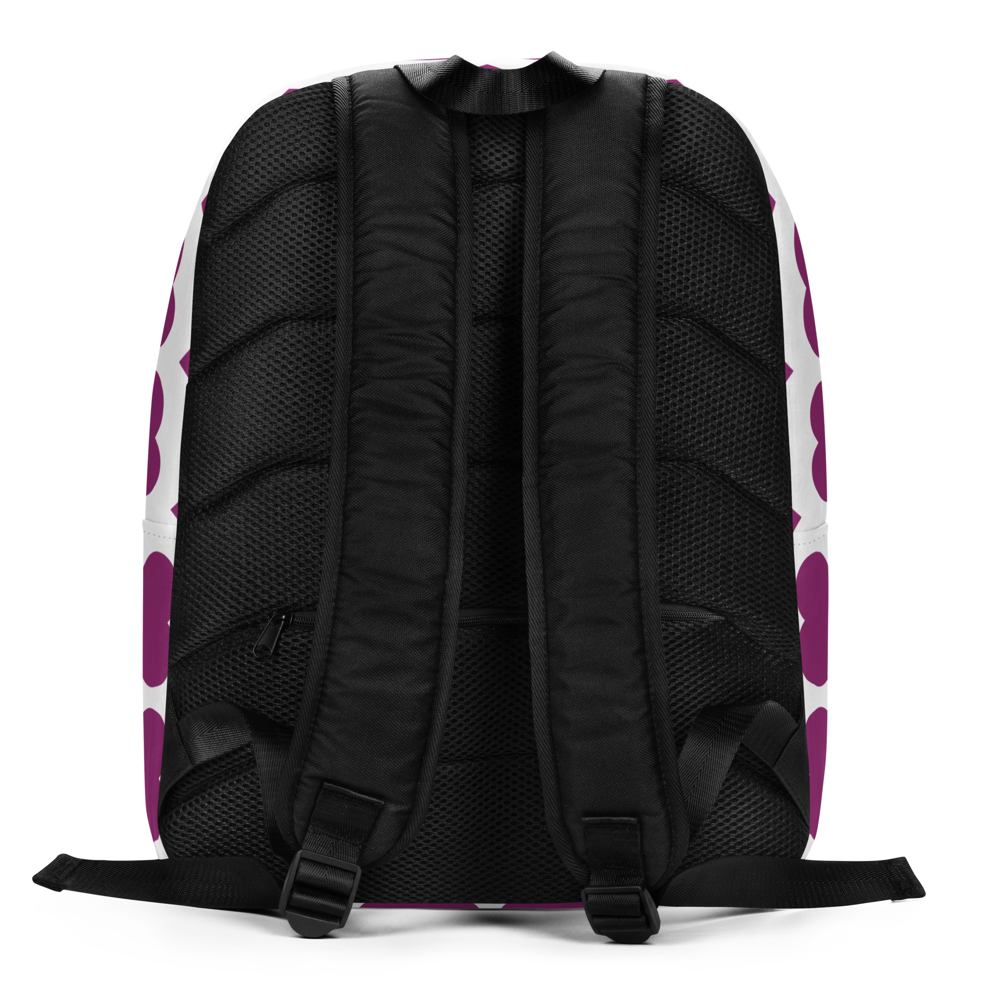 Teonna Twinklepuff Pixie Backpack by Coco Pixies with pink wings, flower sunglasses and a purple signature heart pattern.