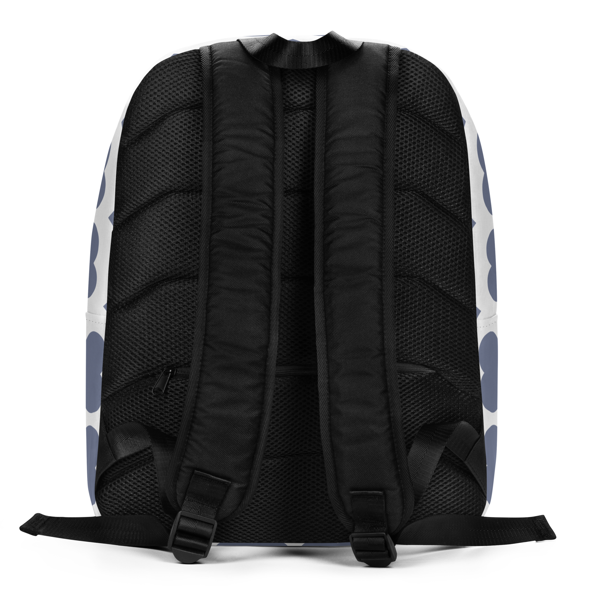 Bubbly Brooke Pixie Backpack by Coco Pixies with a Black girl pixie, cupcake and slate-blue signature heart pattern