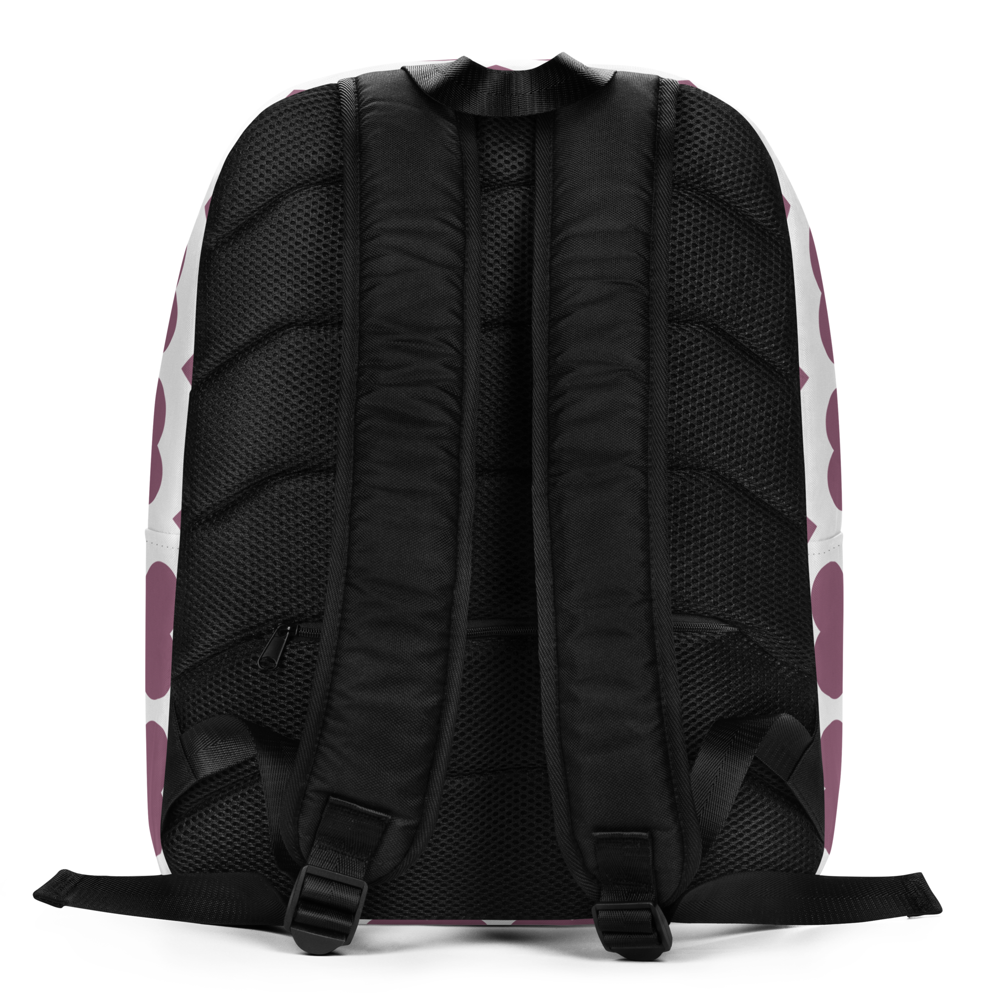 Darling Daphne character backpack by Coco Pixies with curly afro puff artwork and pink-and-mauve hearts.