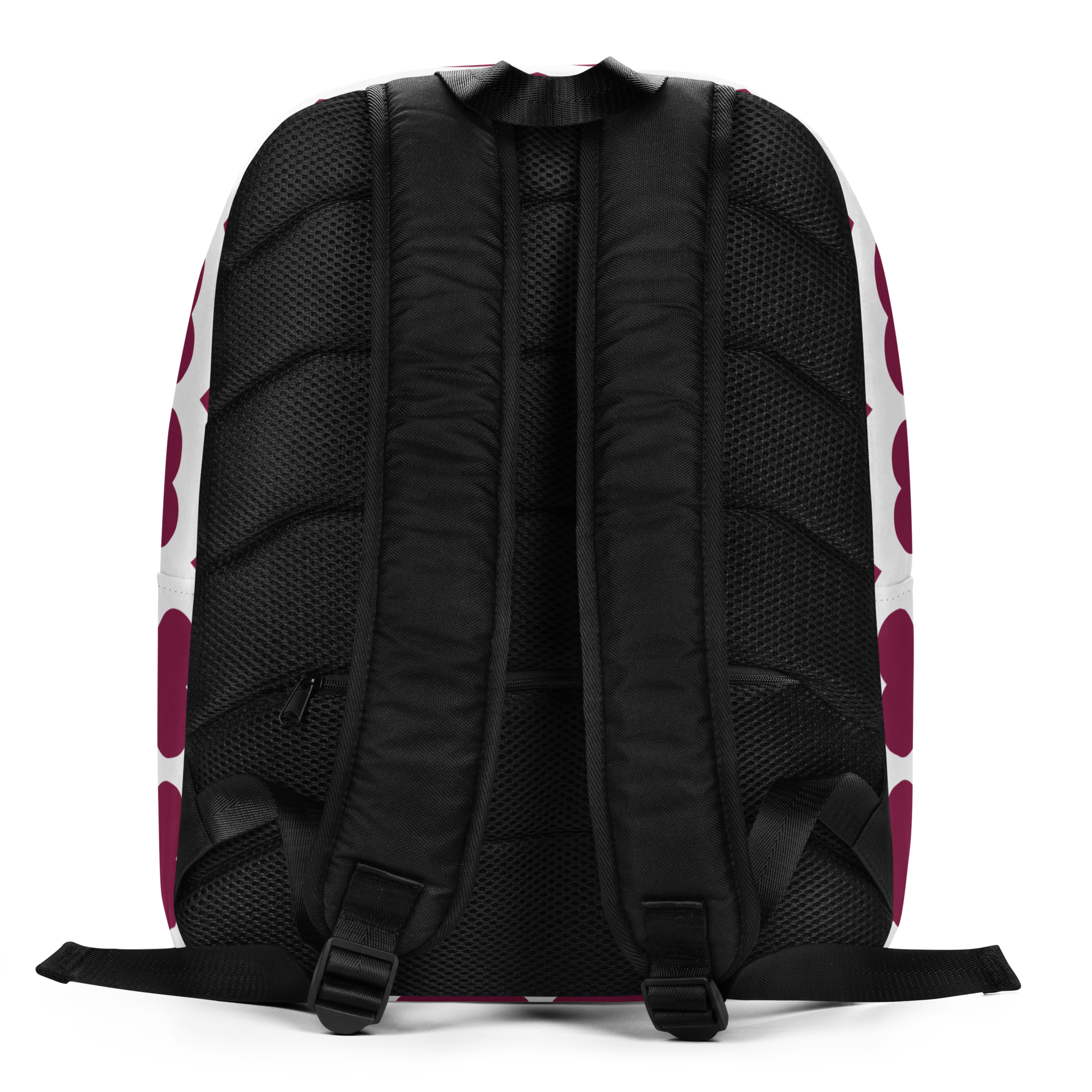 Delightful Daisy Pixie Backpack by Coco Pixies with burgundy hearts, pink wings, glasses and curly afro puff