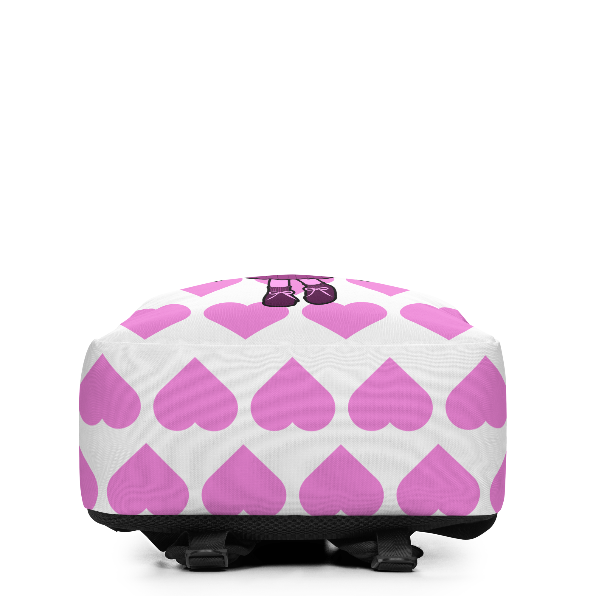 Fiona Flutter Pixie Backpack by Coco Pixies with a Black girl pixie and pink signature heart pattern