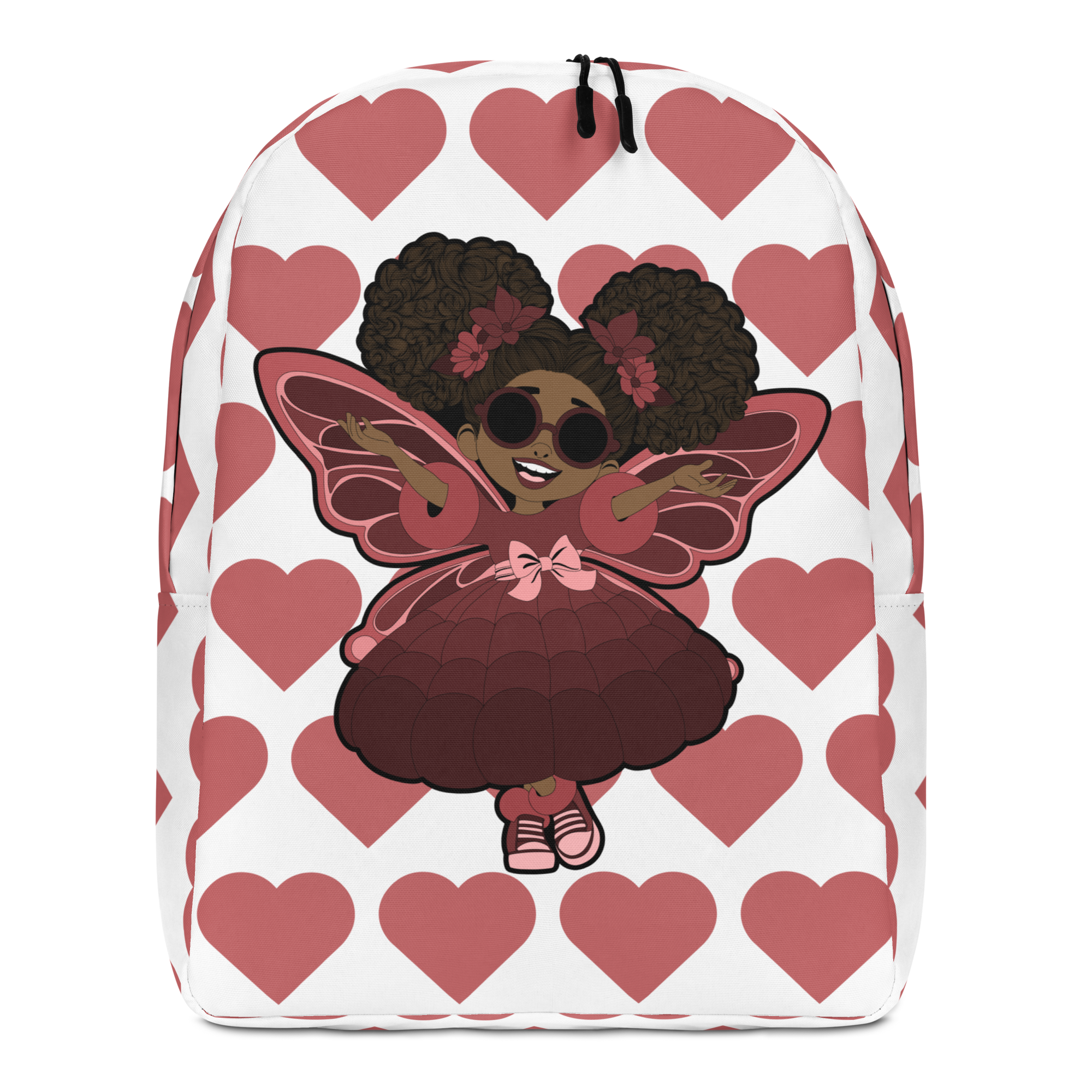 Radiant Ruby Pixie Backpack - Coco Pixies Signature Heart Pattern
