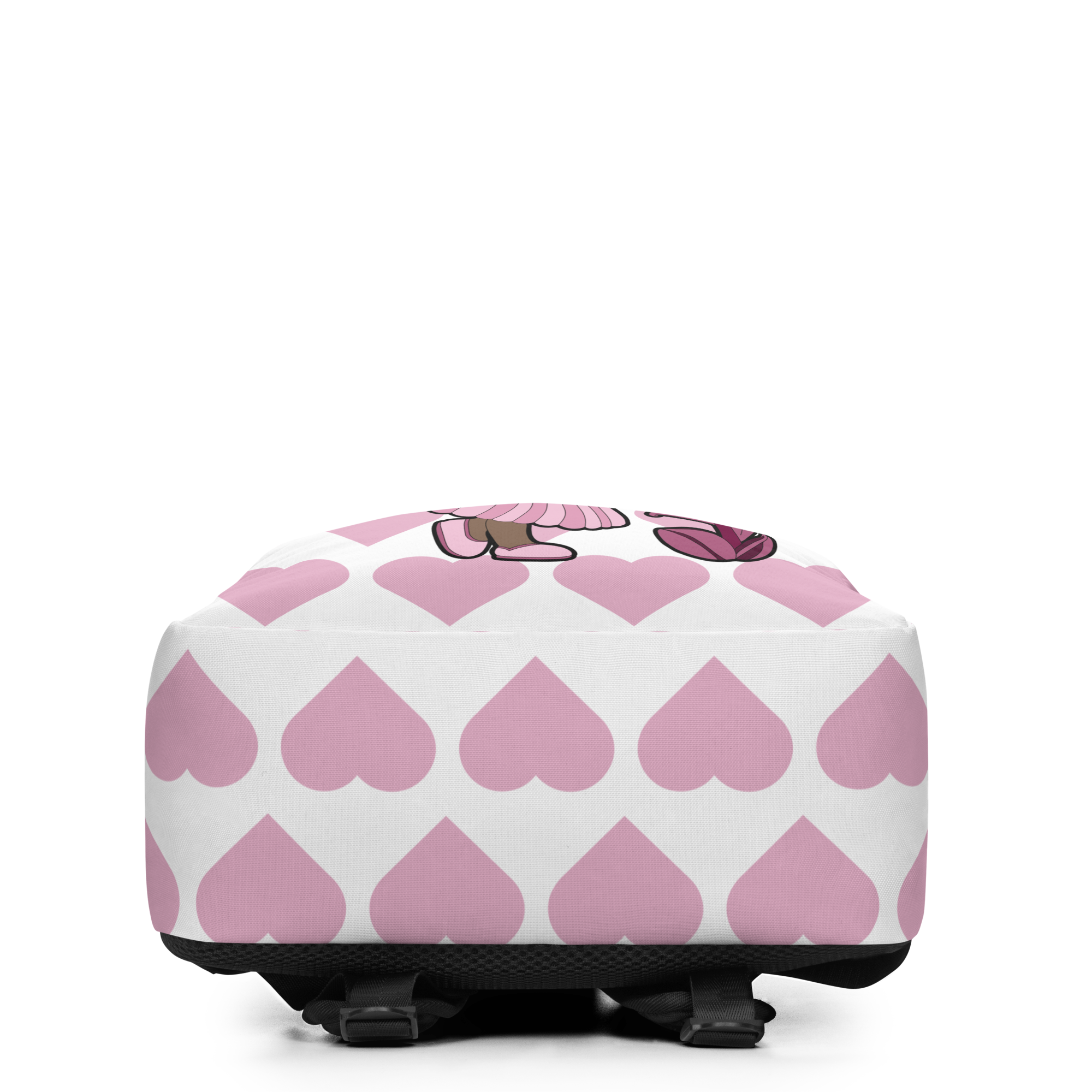 Tara Twinkle Pixie Backpack with Coco Pixies pink Signature Heart Pattern and floral character artwork