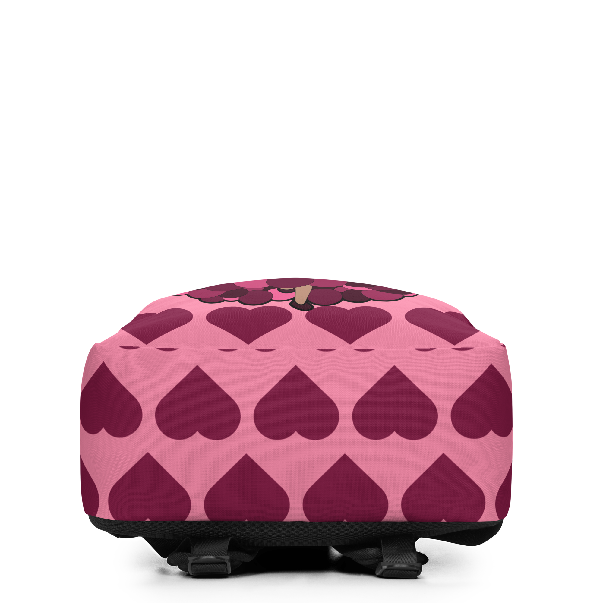 Delightful Daisy Pixie Backpack by Coco Pixies with berry pink hearts, glasses and curly afro puff