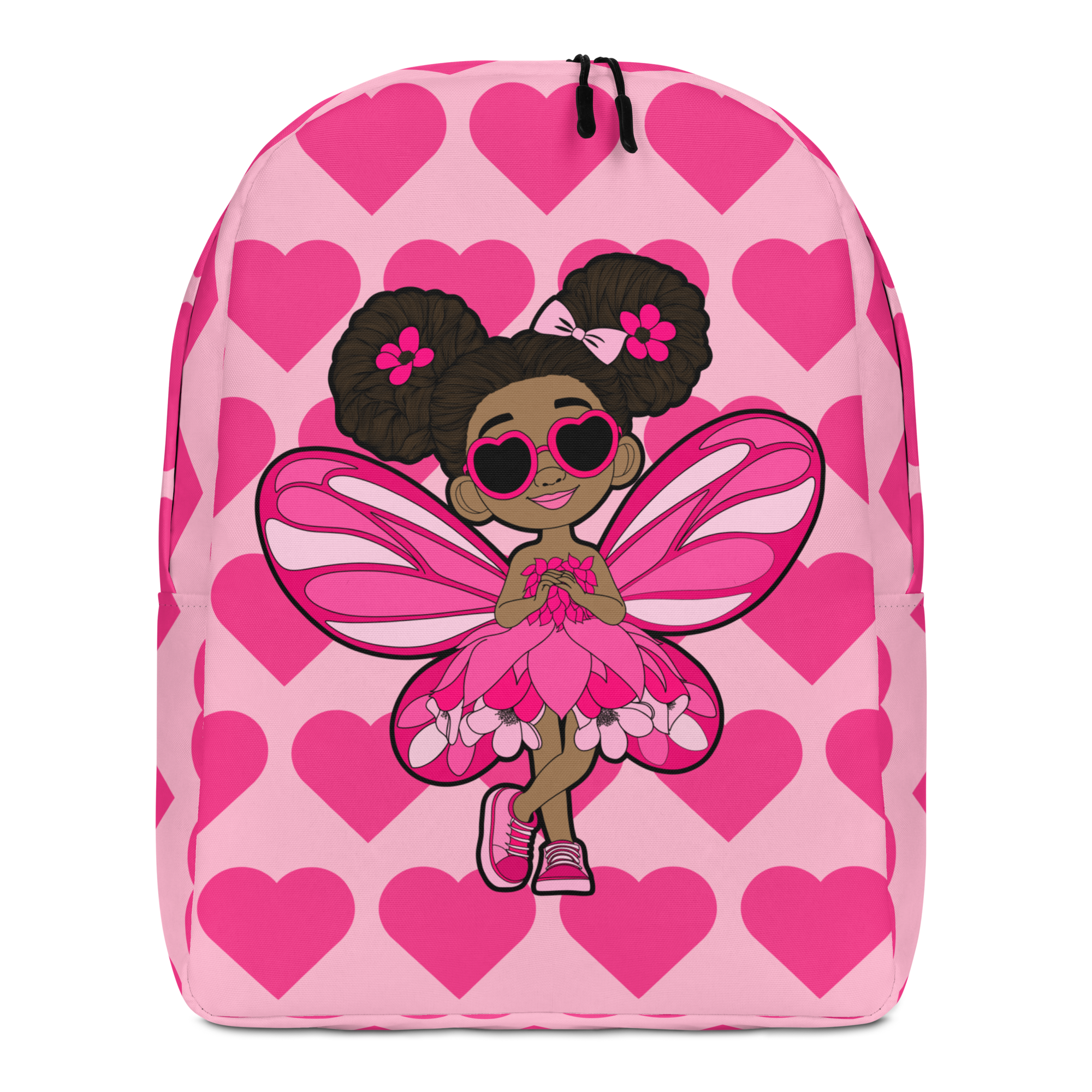 Glitzy Gracelynn Pixie Backpack - Coco Pixies Bubblegum Pink Signature Heart Pattern