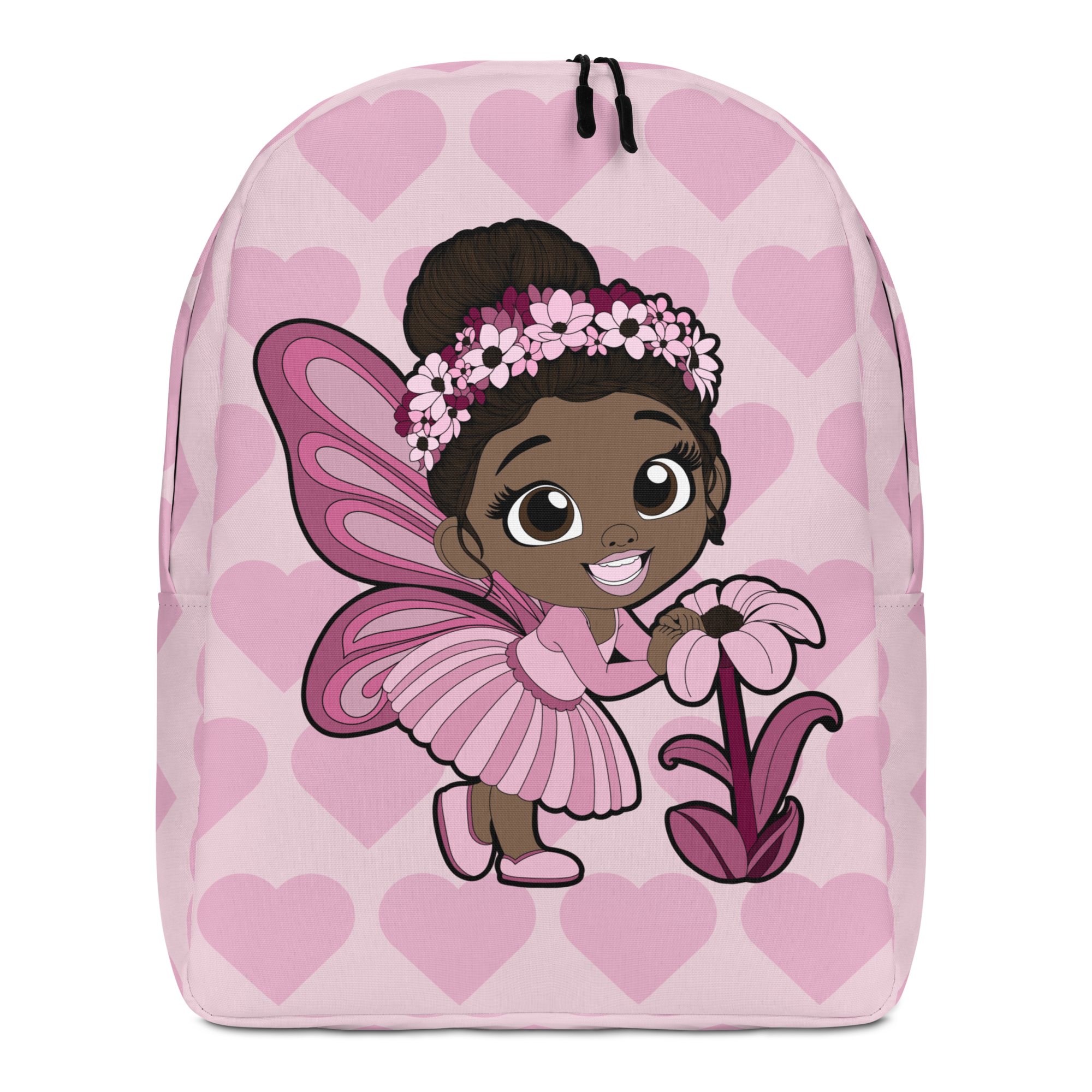 Tara Twinkle Pixie Backpack - Coco Pixies Blush Pink Signature Heart Pattern
