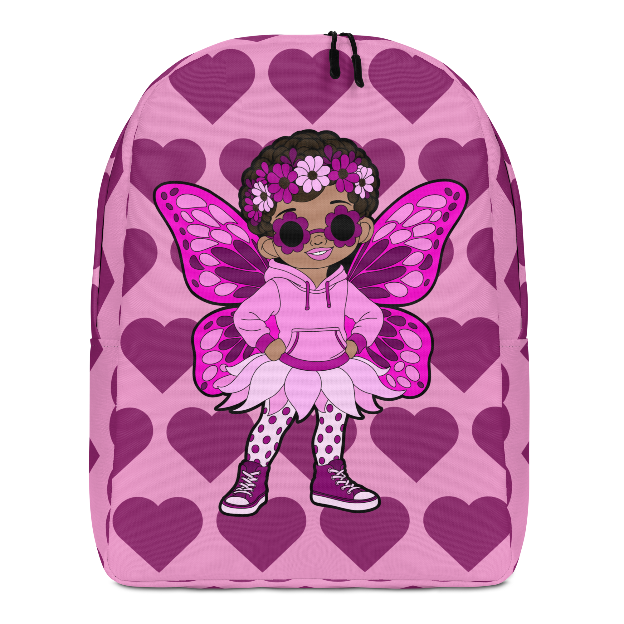 Teonna Twinklepuff Pixie Backpack - Coco Pixies Berry Signature Heart Pattern