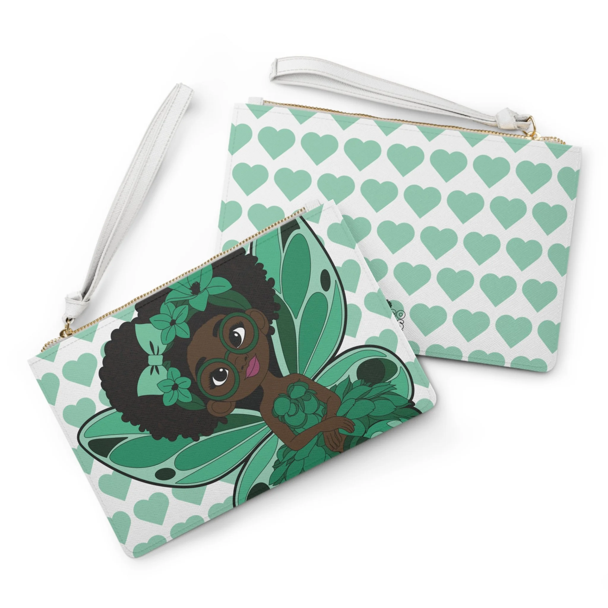 Brilliant Bailey Pixie Clutch Bag - Coco Pixies Signature Heart Pattern Wristlet With Zipper