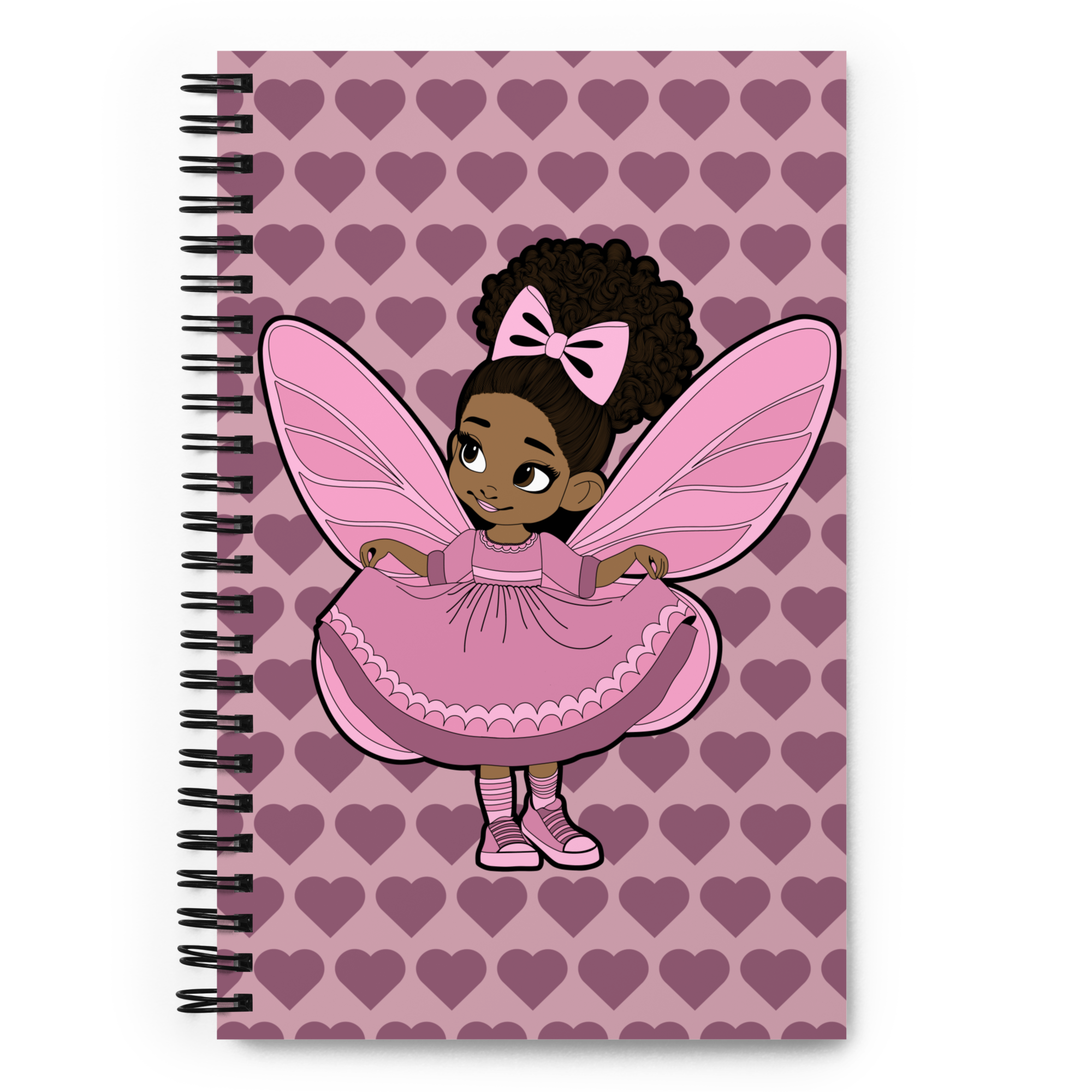Darling Daphne Pixie  Notebook - Coco Pixies Mauve Signature Heart Pattern Soft-Touch Journal