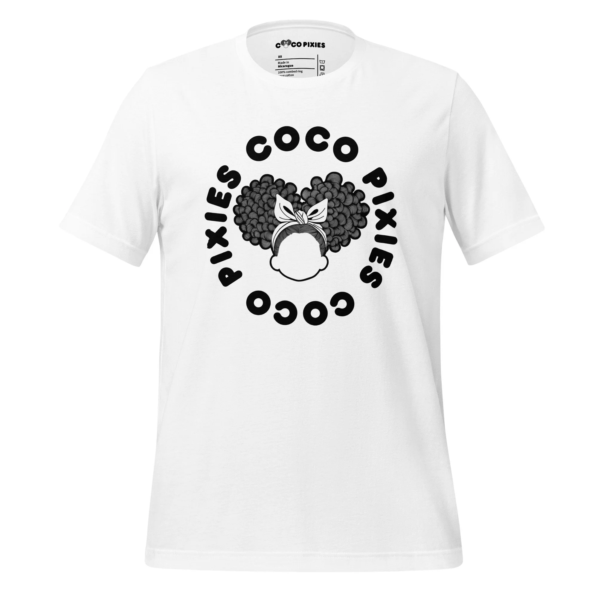 Coco Pixies Signature Afro Puff Graphic T-Shirt - Black Girl Magic Natural Hair Tee