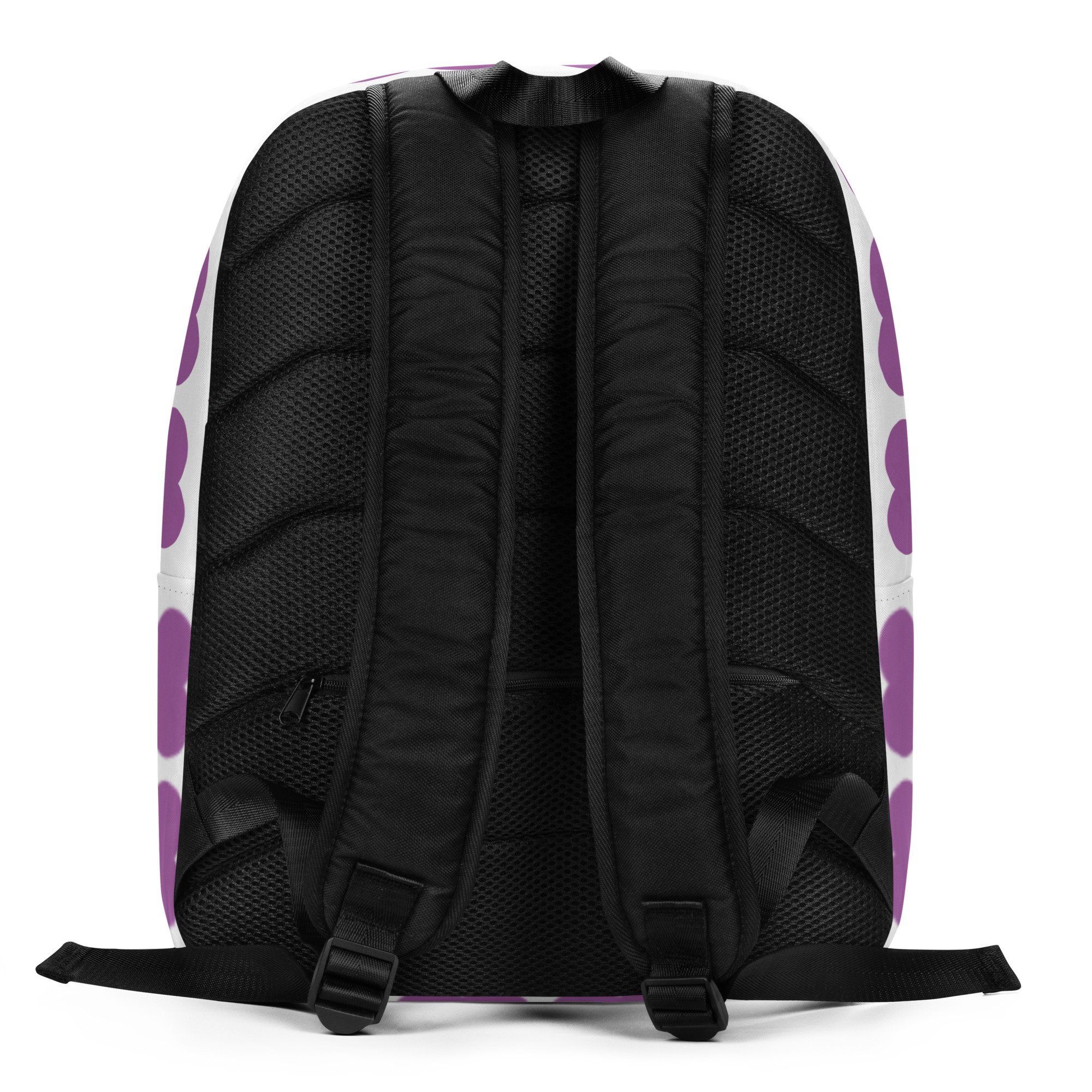 Amber Amazingpuff Pixie Backpack by Coco Pixies with Black girl pixie character, purple wings and signature purple heart pattern